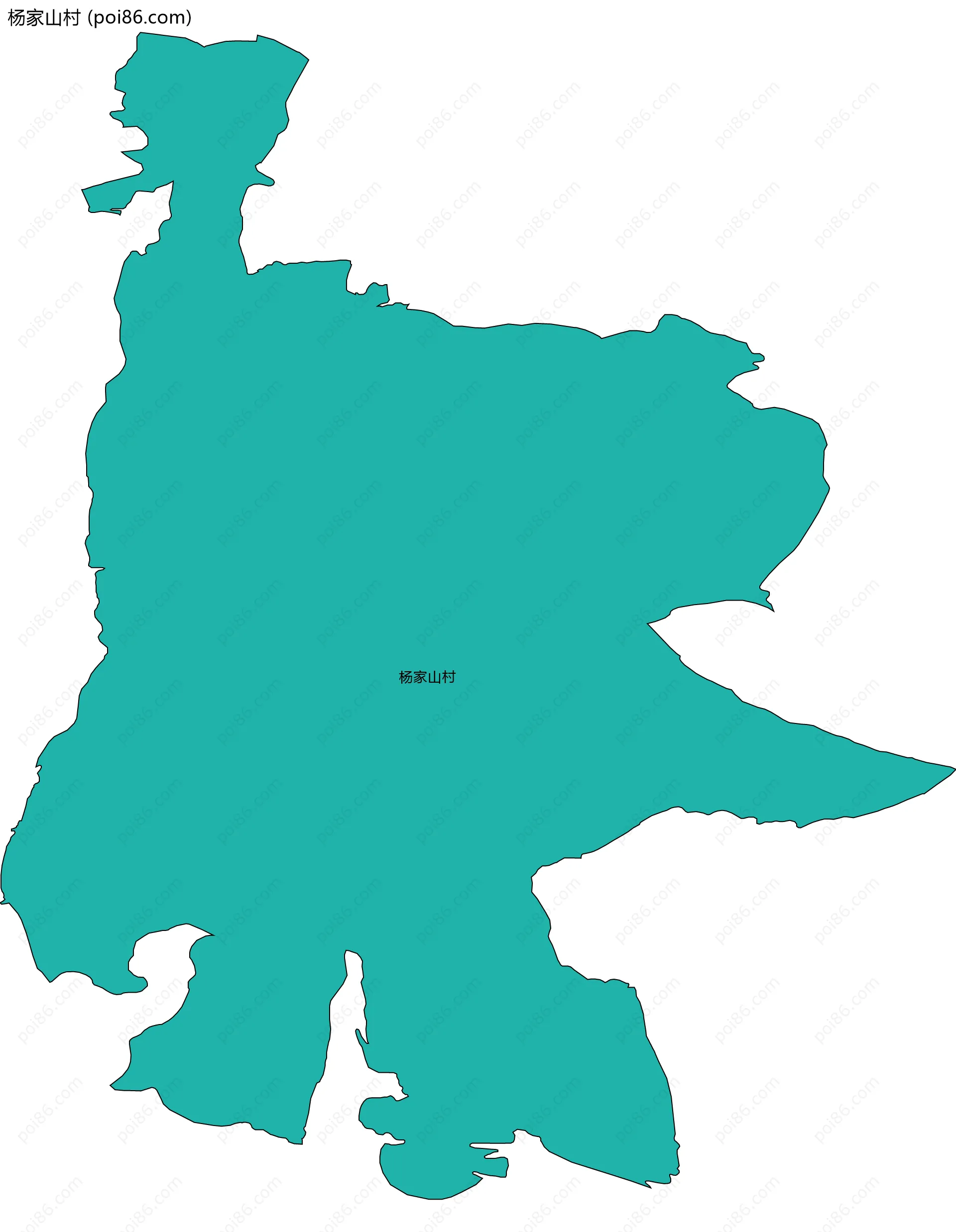 杨家山村边界地图