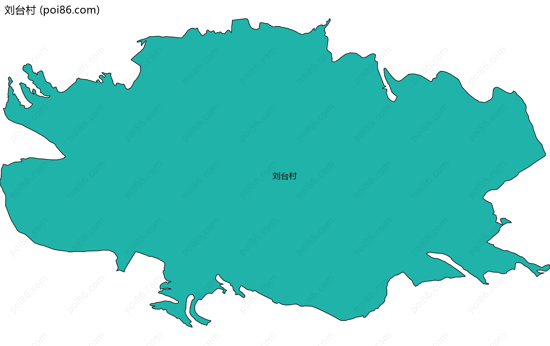 刘台村边界地图