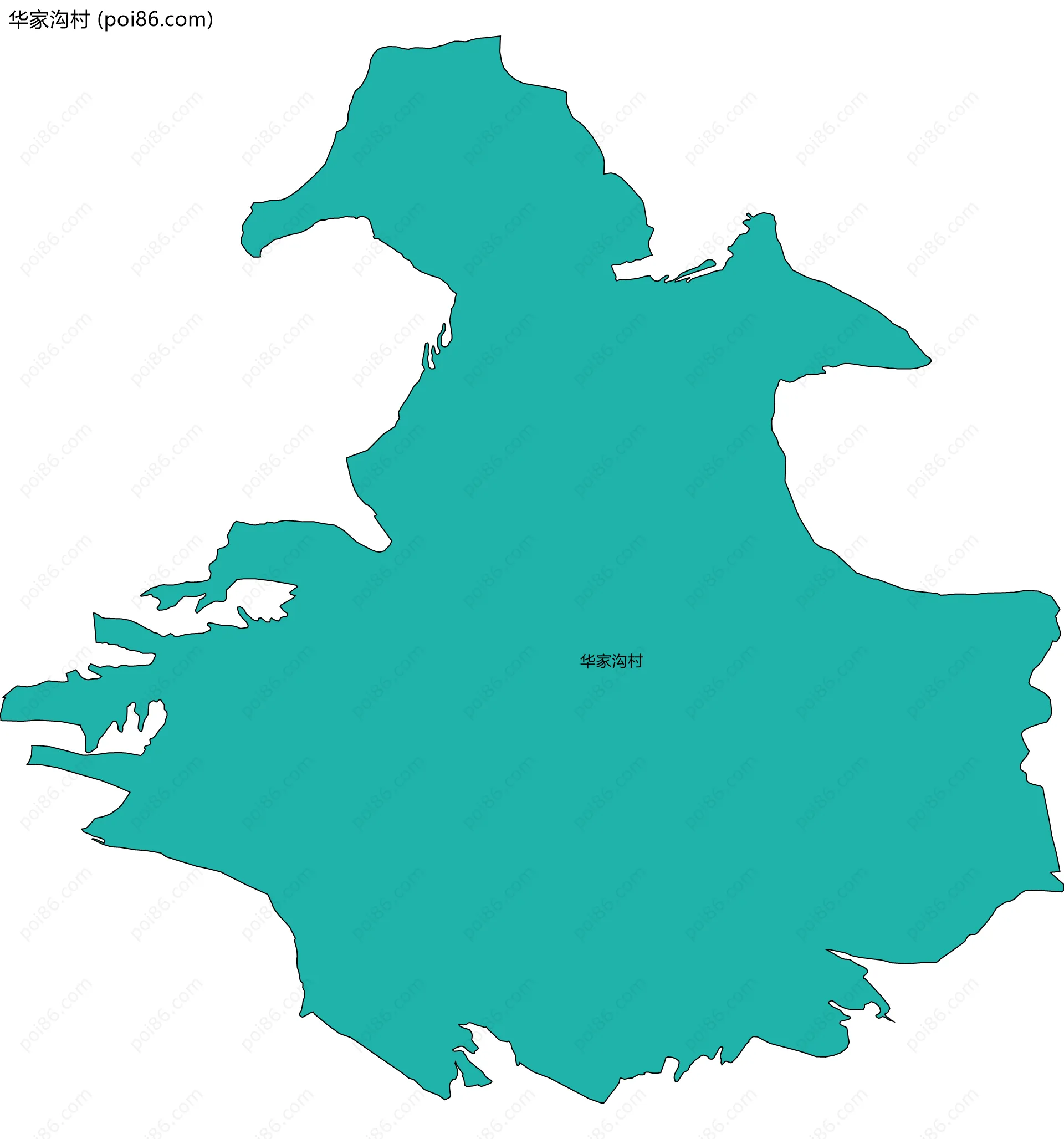 华家沟村边界地图