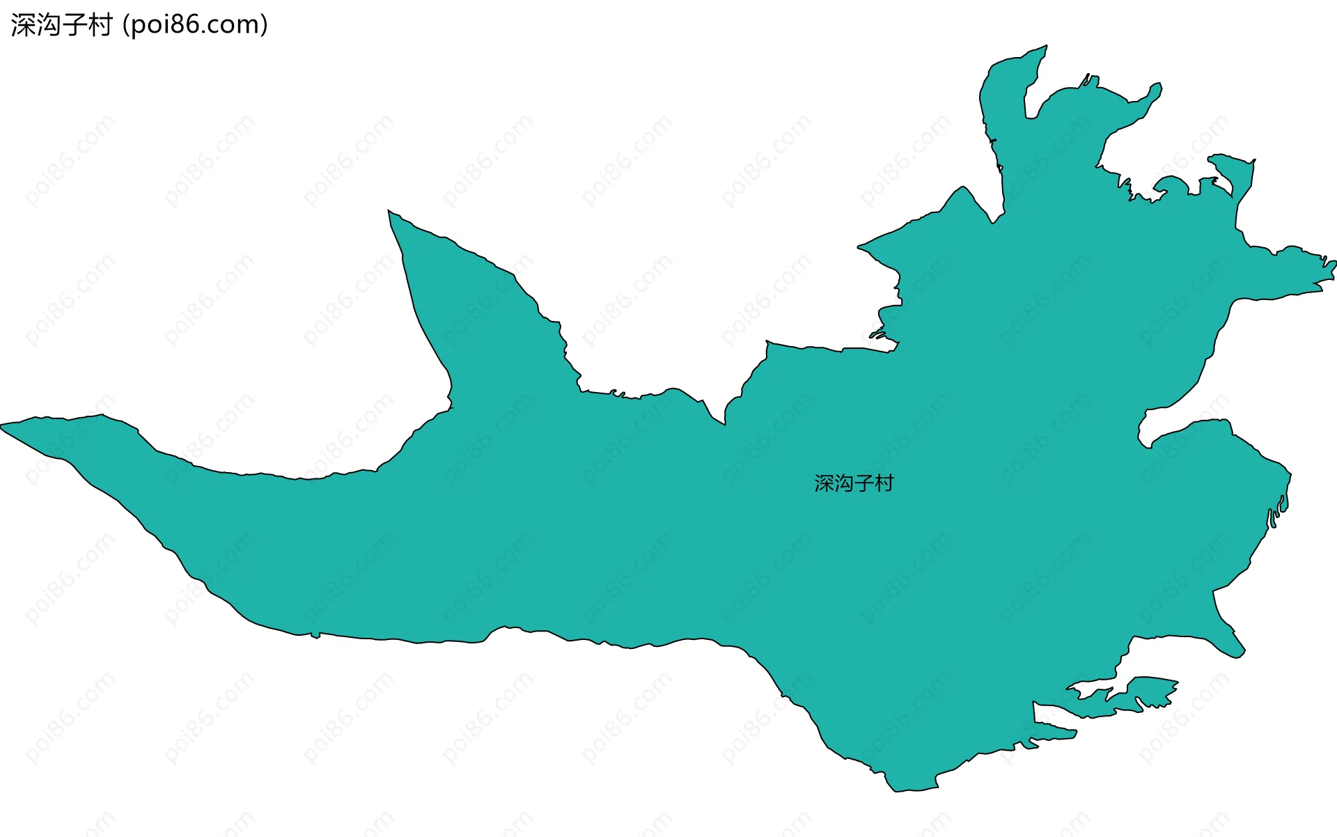 深沟子村边界地图