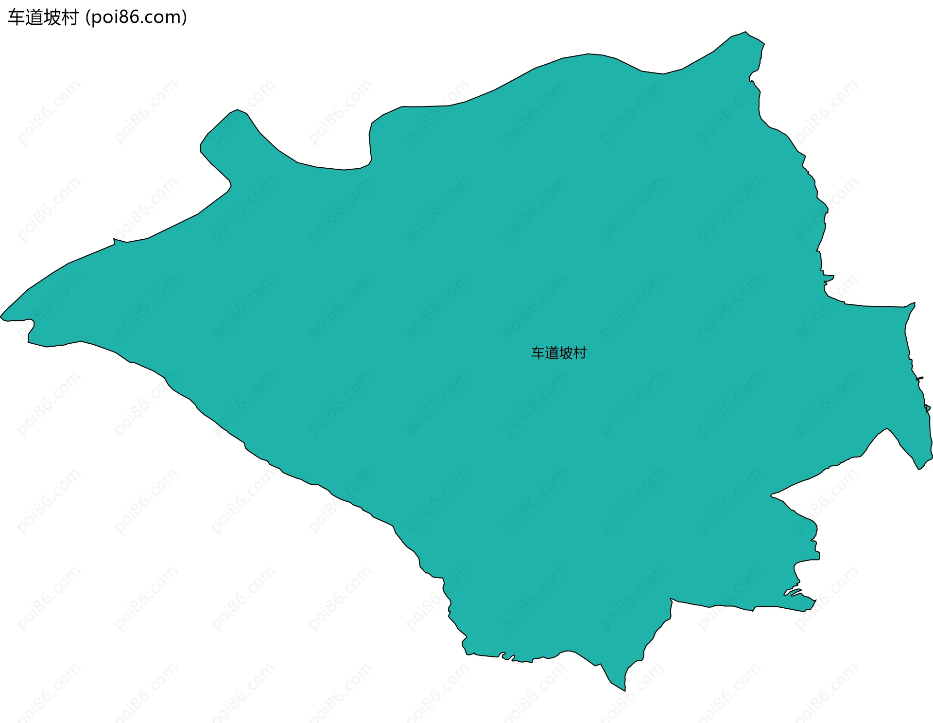 车道坡村边界地图