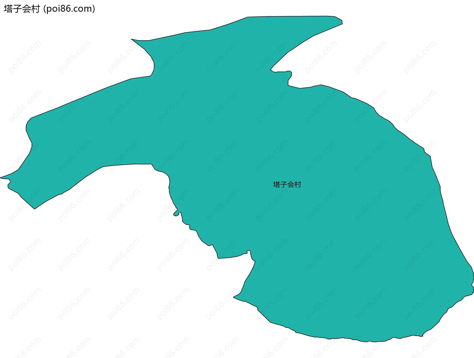 塔子会村边界地图