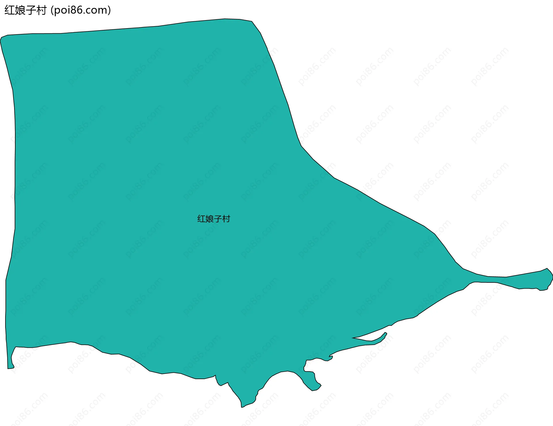 红娘子村边界地图