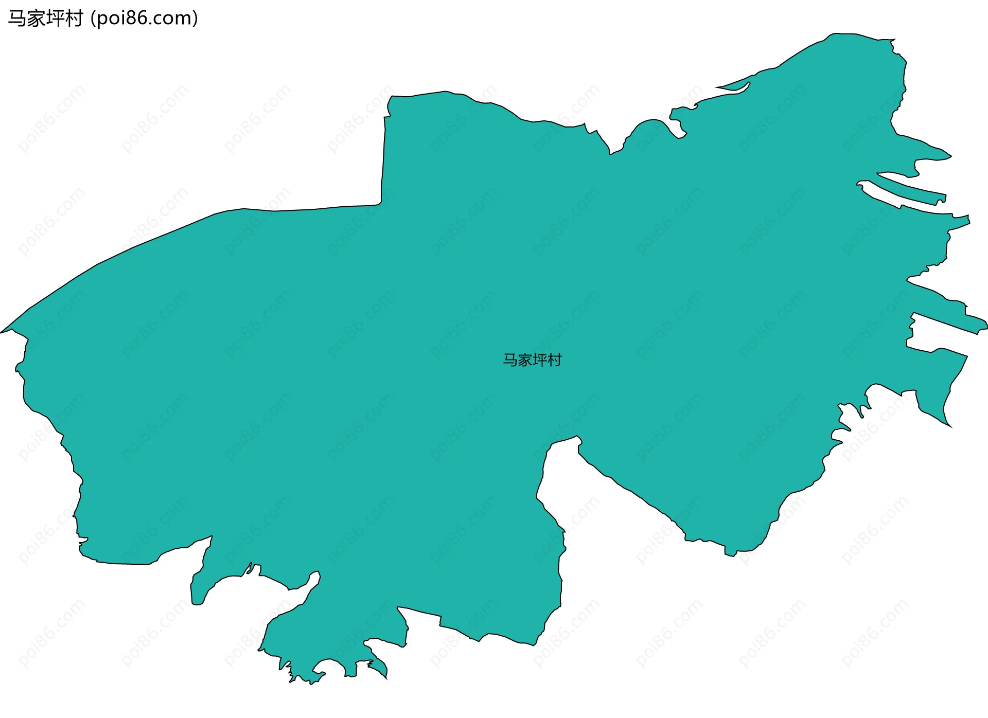 马家坪村边界地图