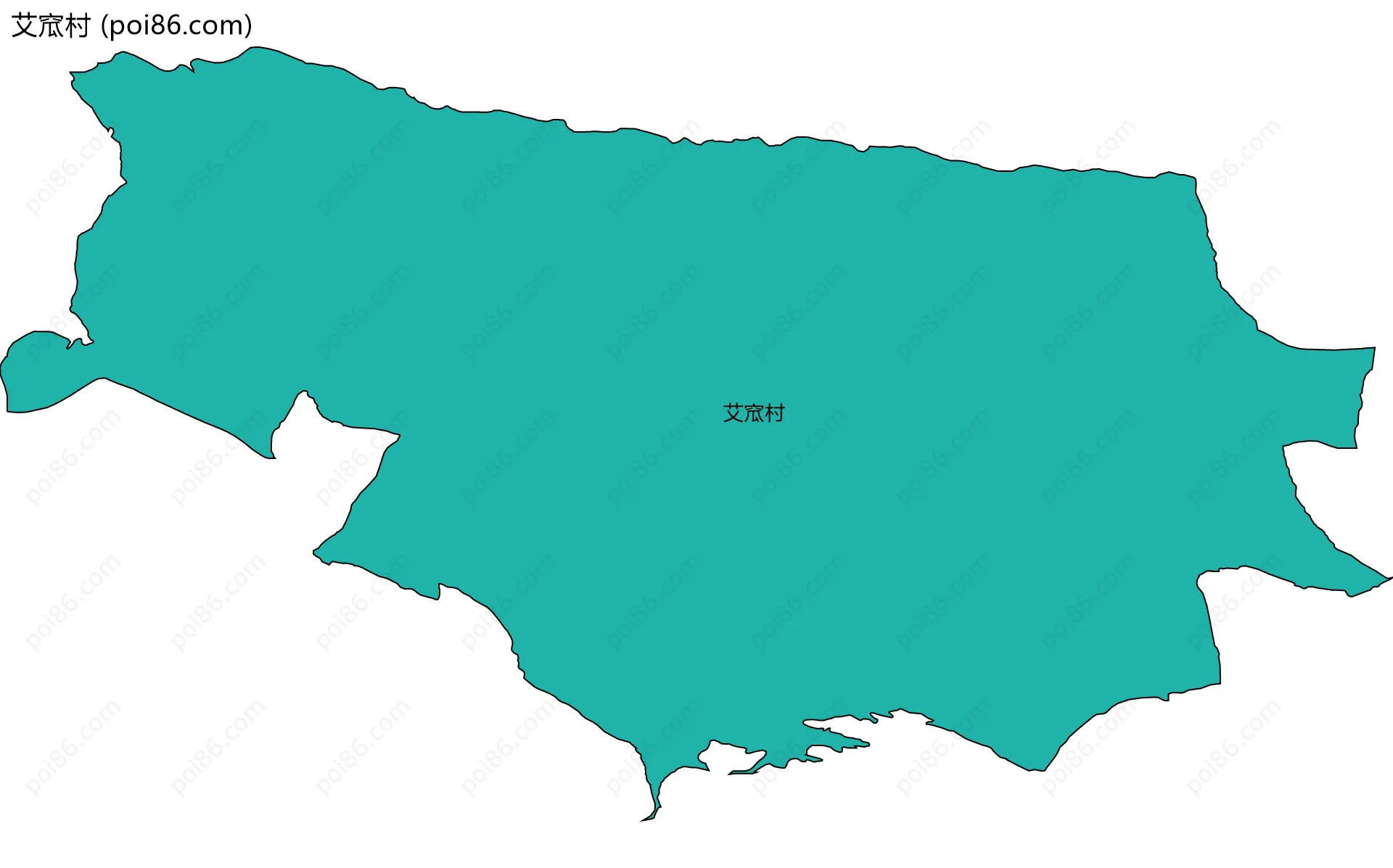 艾窊村边界地图
