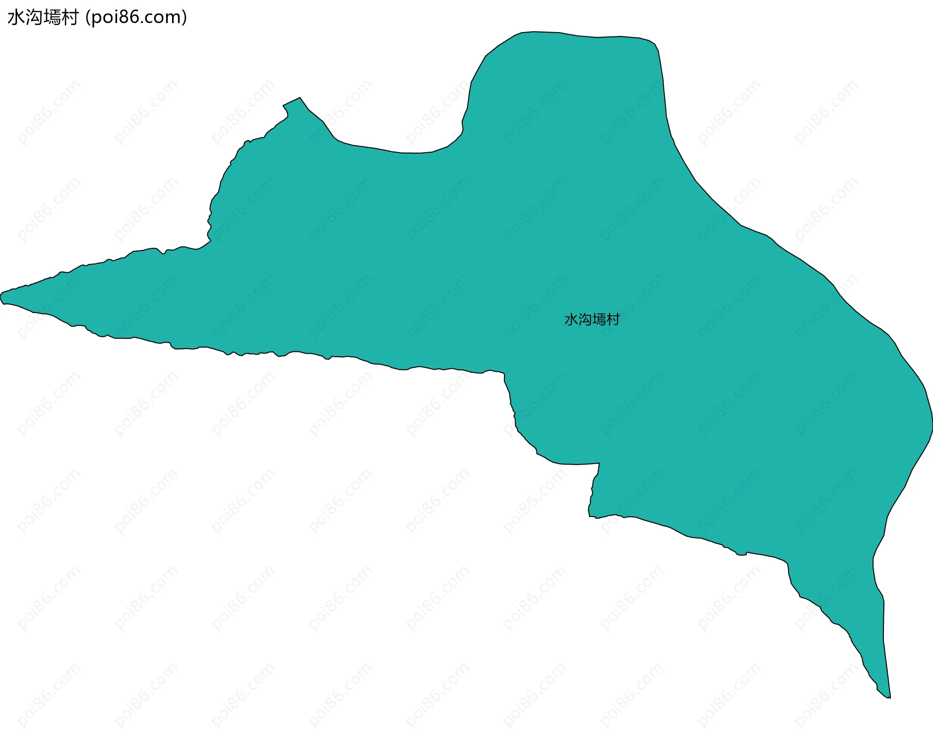 水沟墕村边界地图