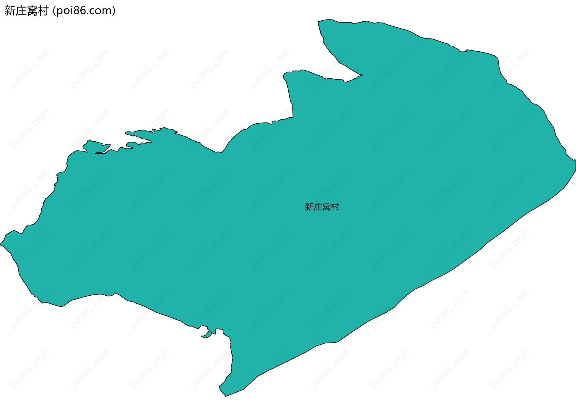 新庄窝村边界地图