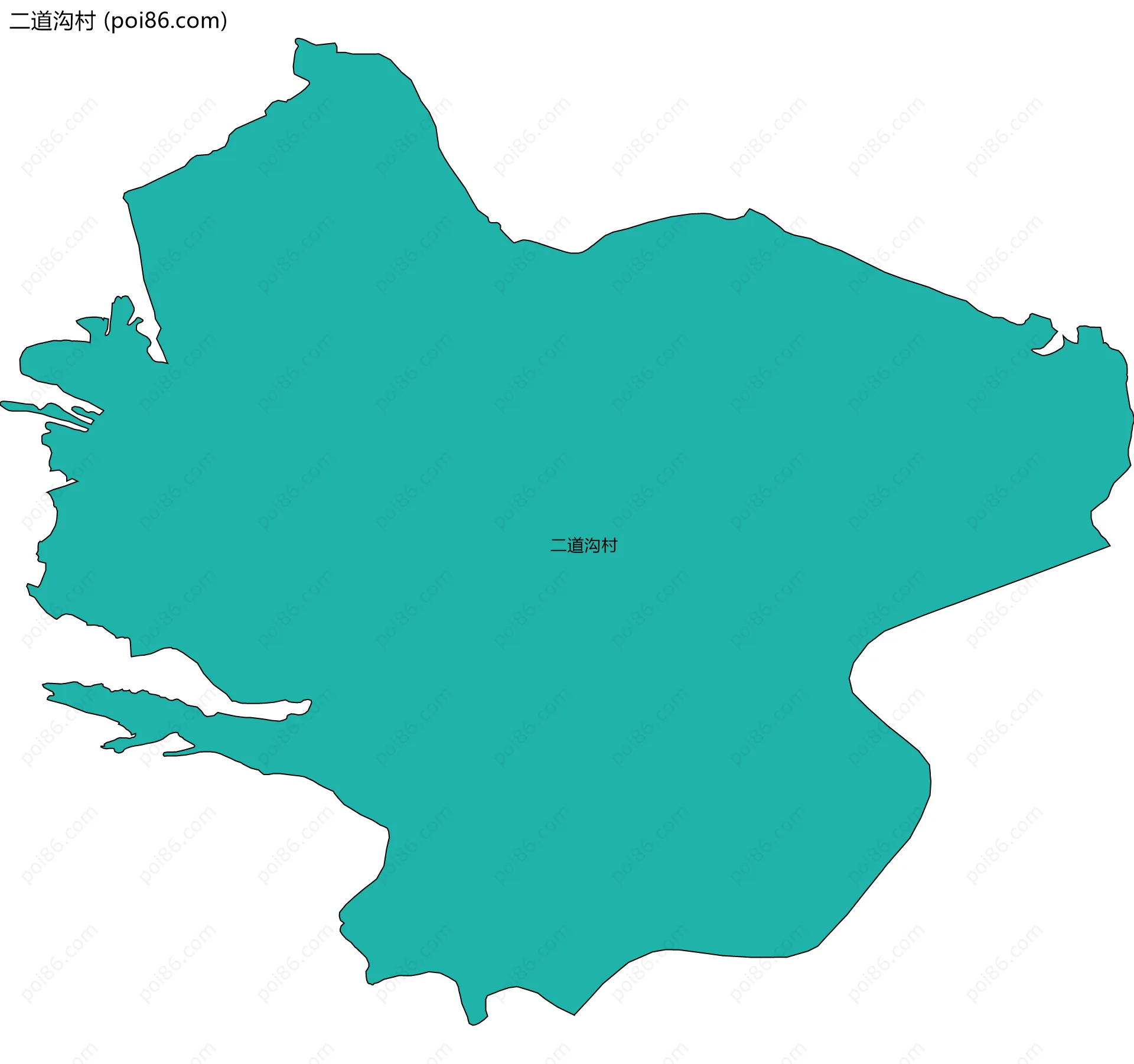 二道沟村边界地图