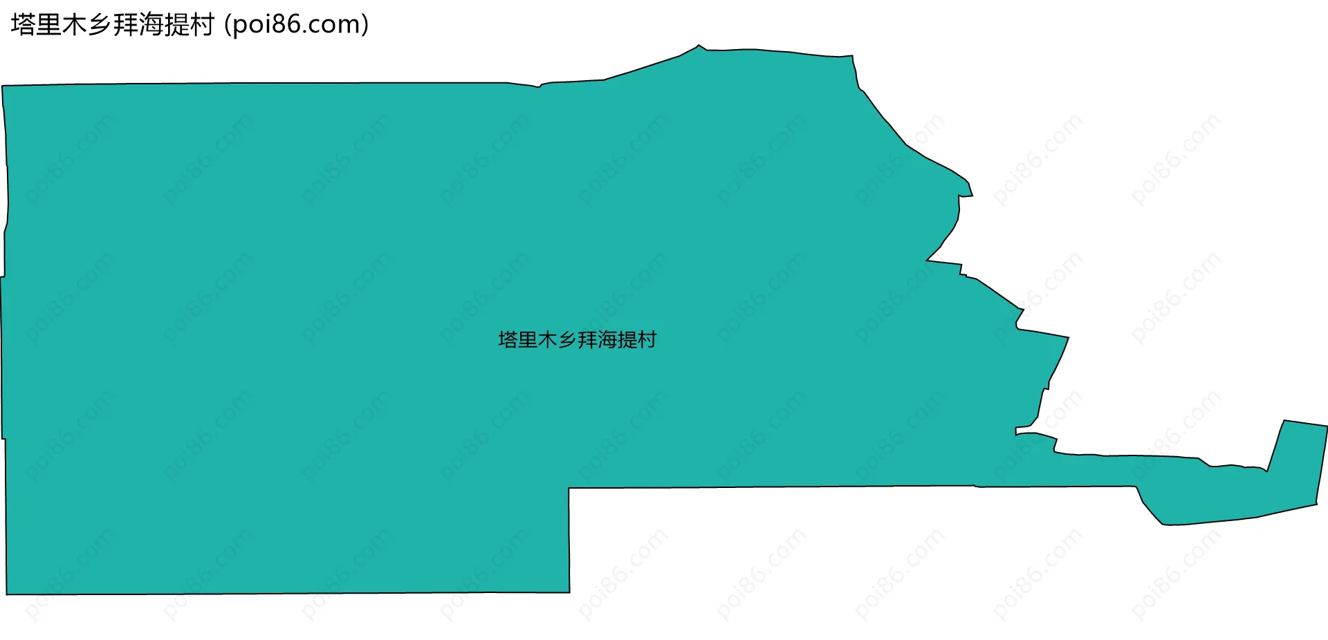 塔里木乡拜海提村边界地图