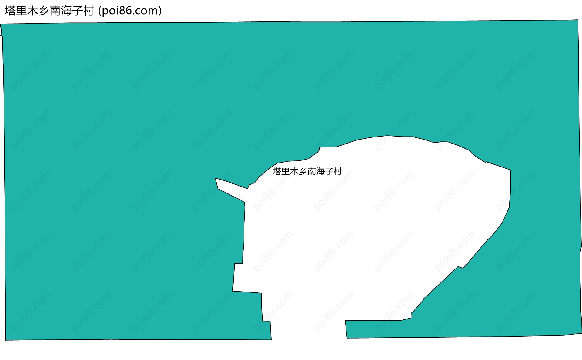塔里木乡南海子村边界地图