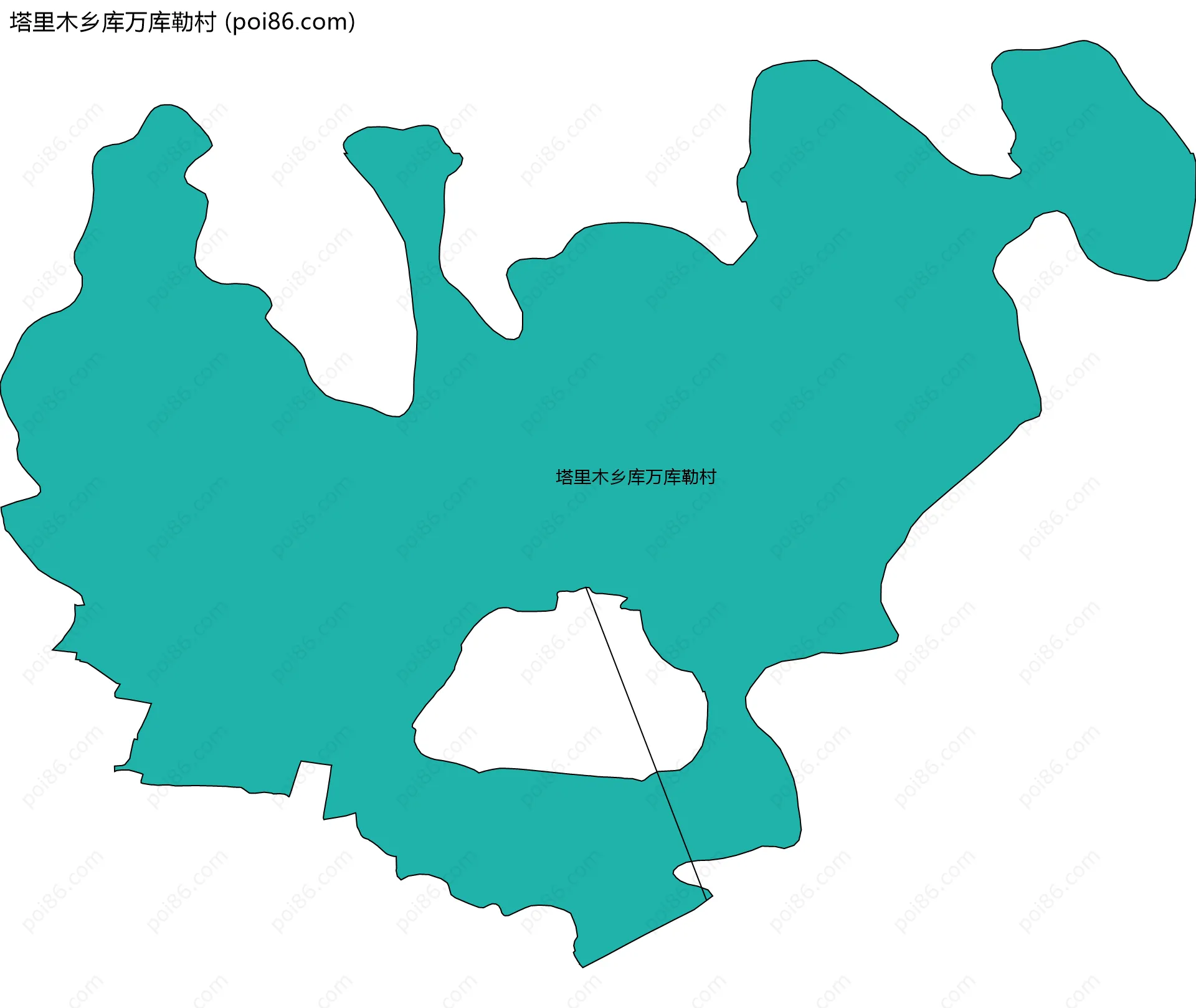塔里木乡库万库勒村边界地图