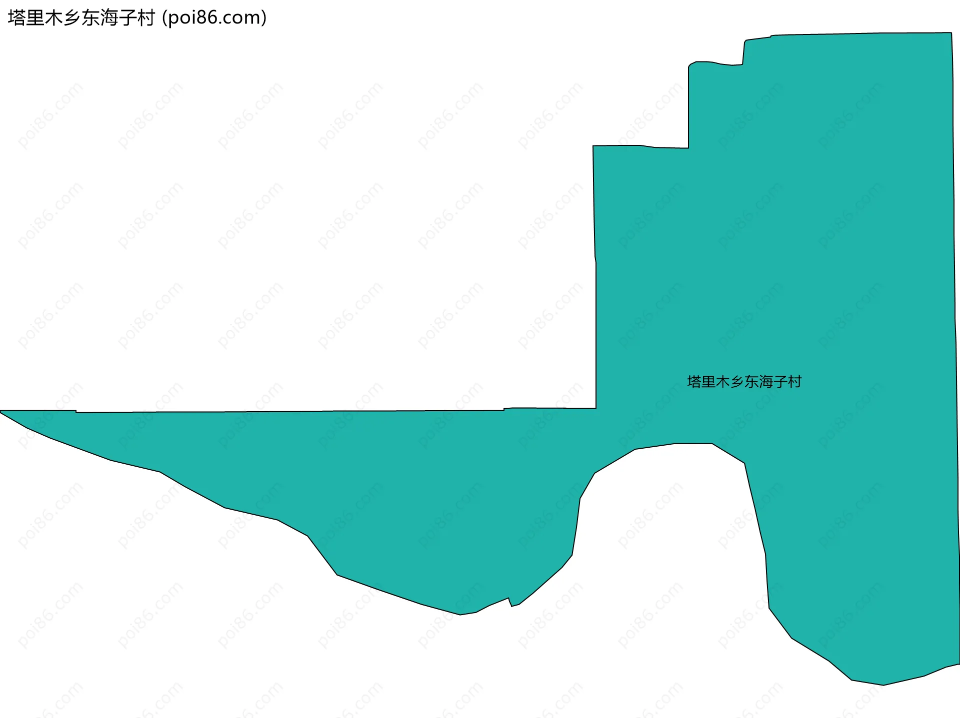 塔里木乡东海子村边界地图
