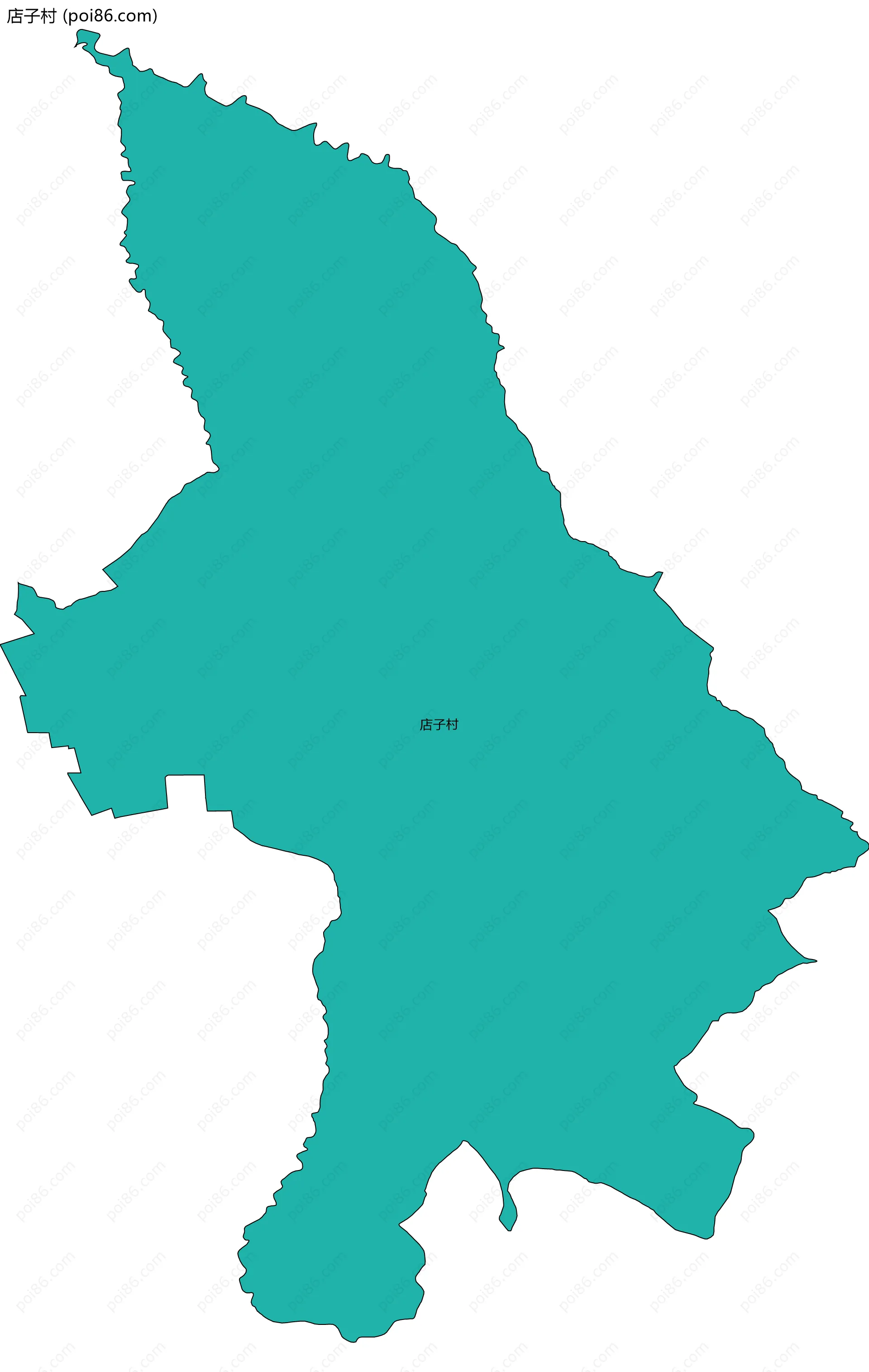 店子村边界地图