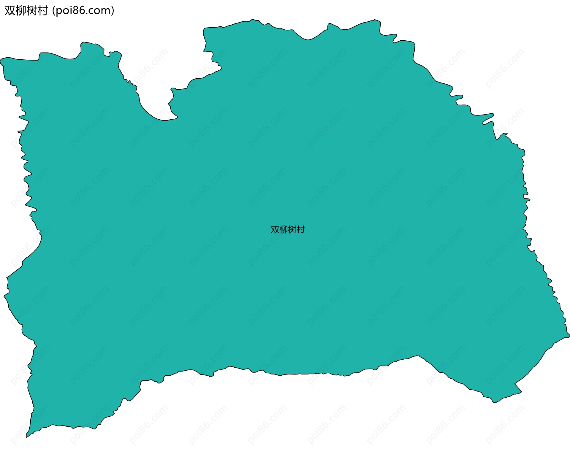 双柳树村边界地图