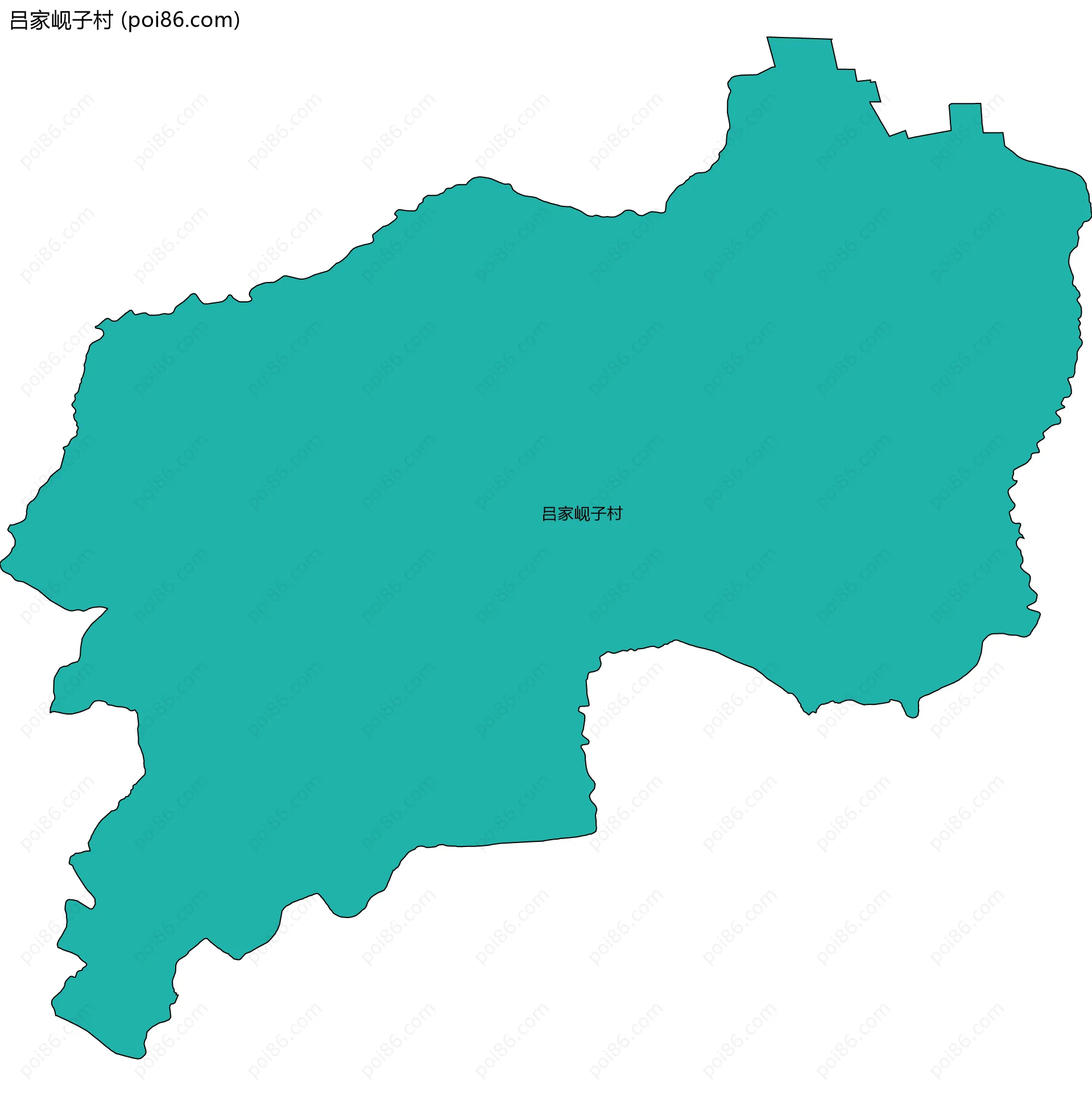 吕家岘子村边界地图