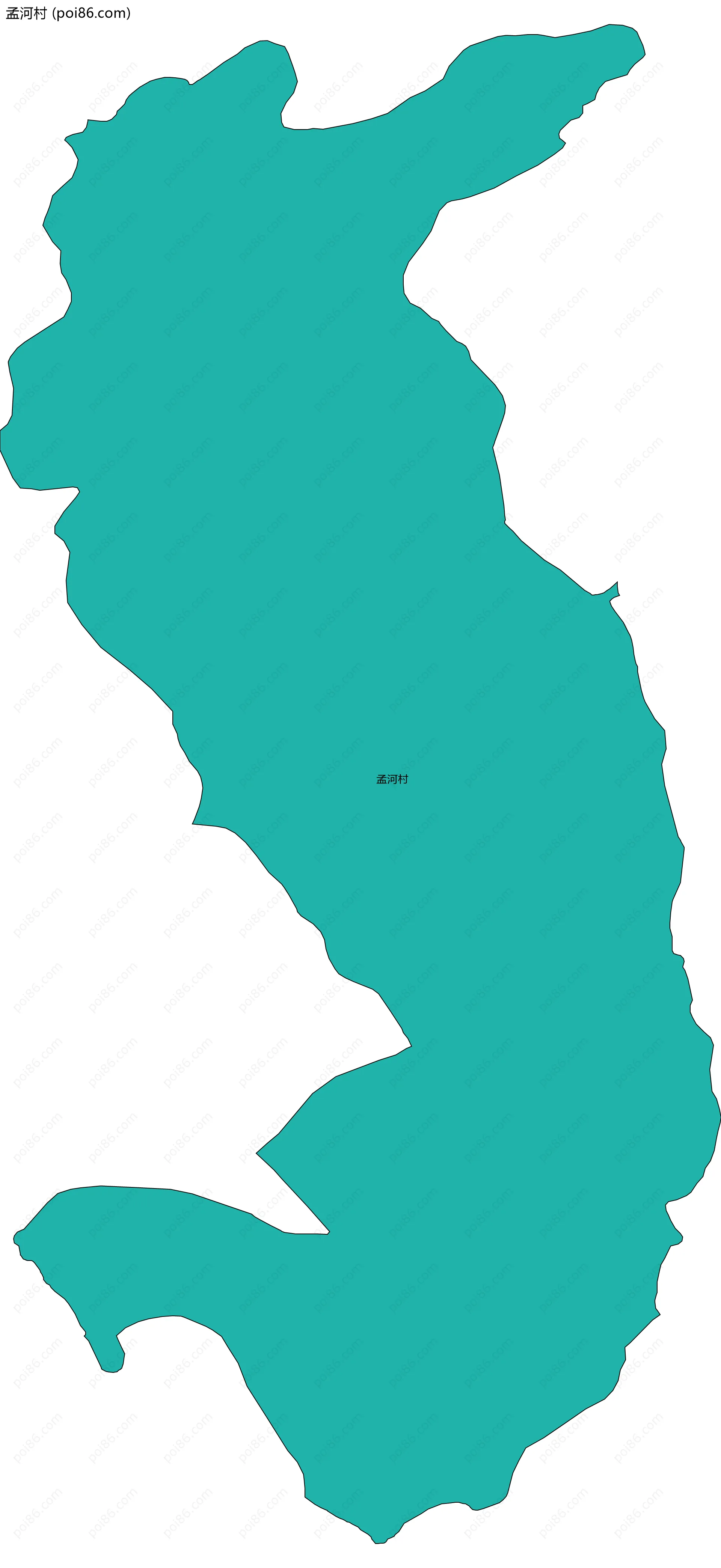 孟河村边界地图