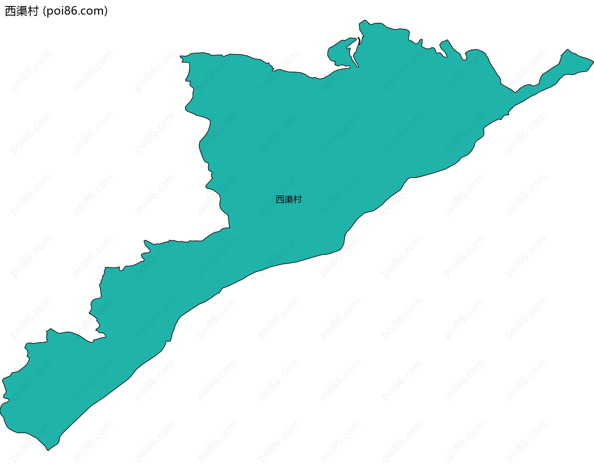 西渠村边界地图