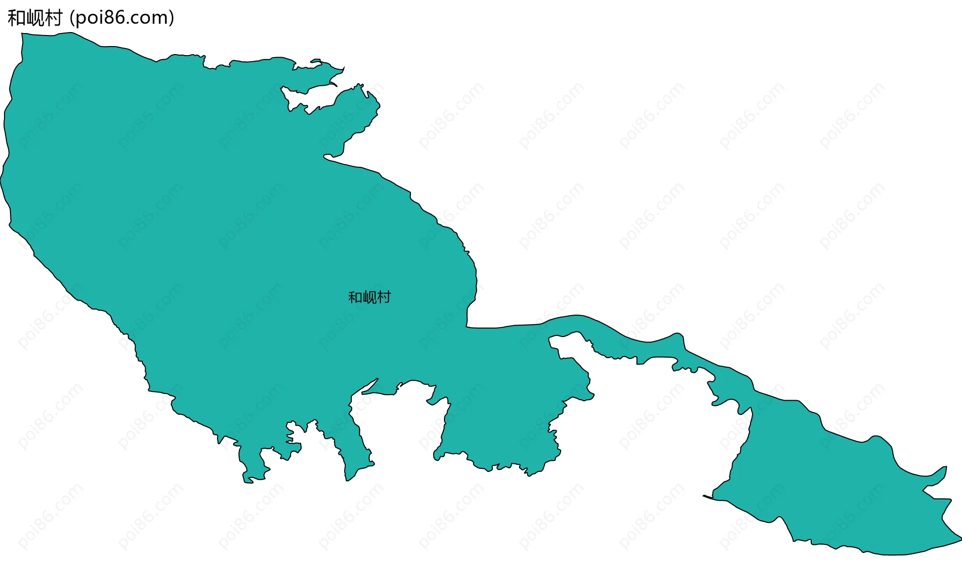 和岘村边界地图