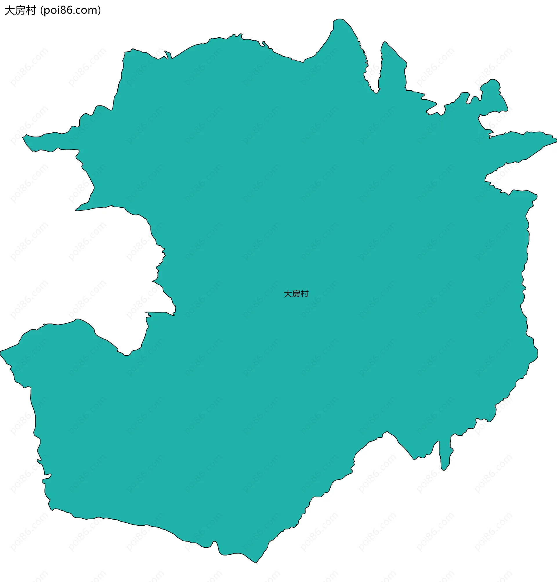 大房村边界地图