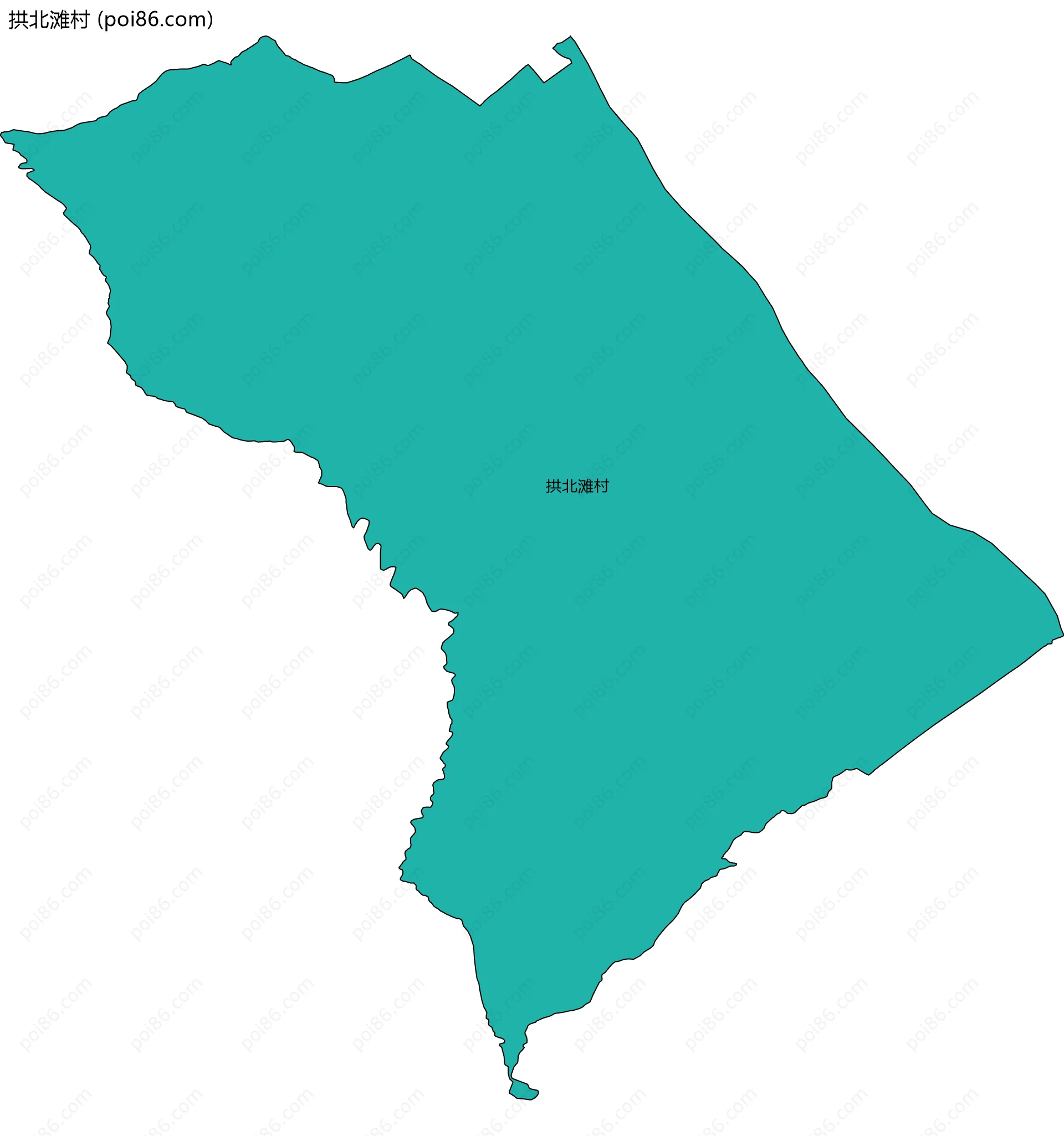 拱北滩村边界地图