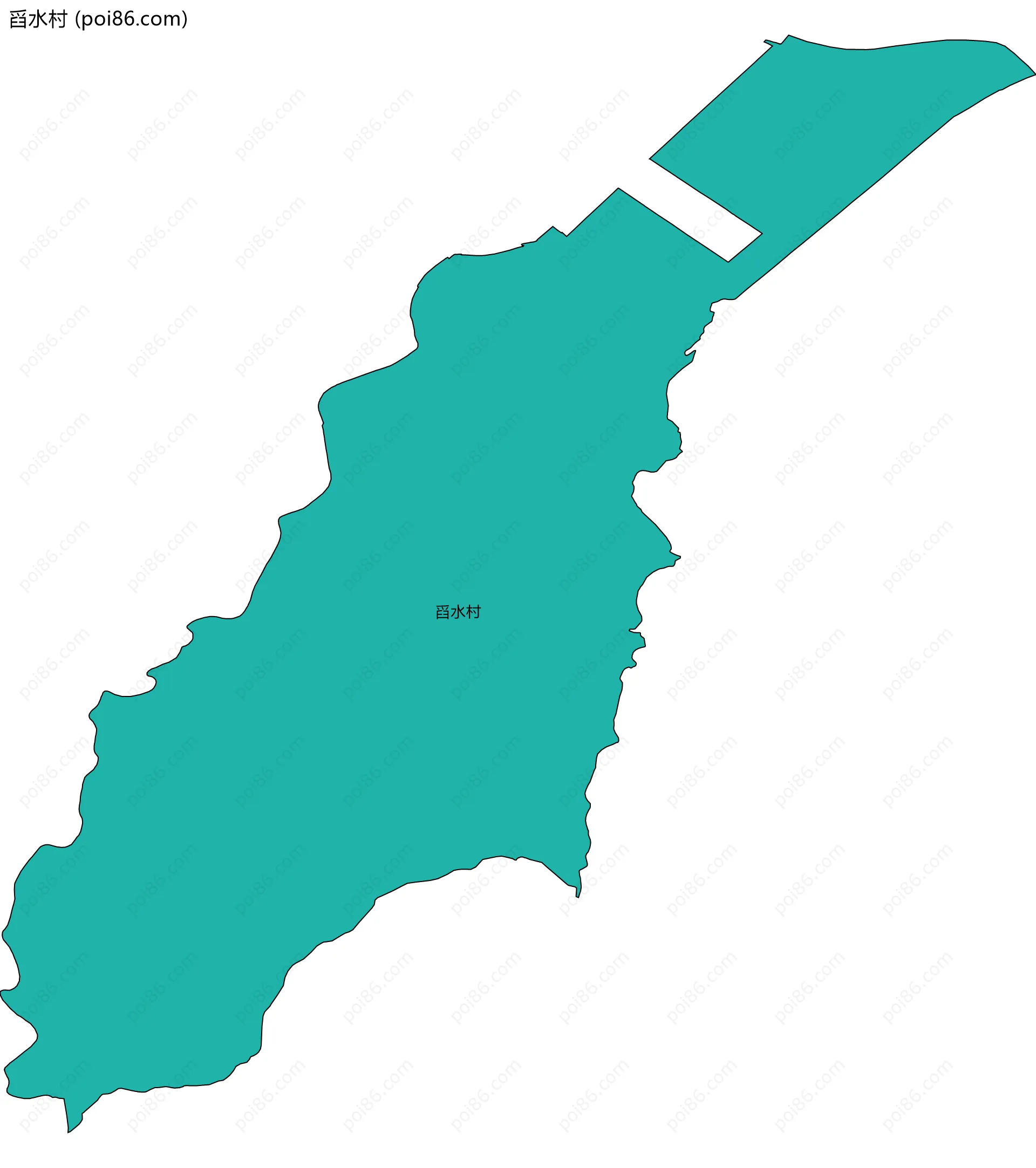 舀水村边界地图