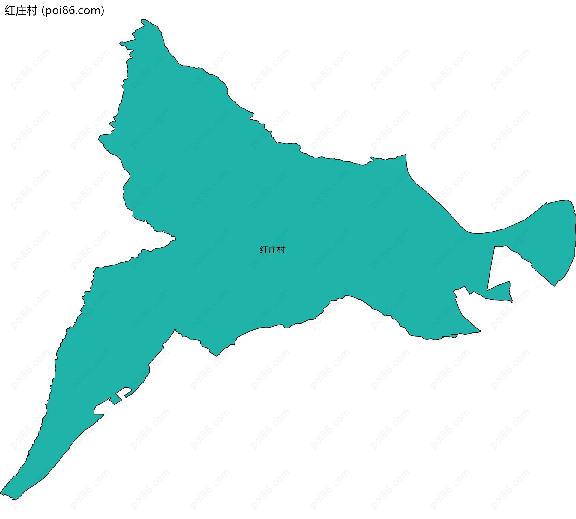 红庄村边界地图