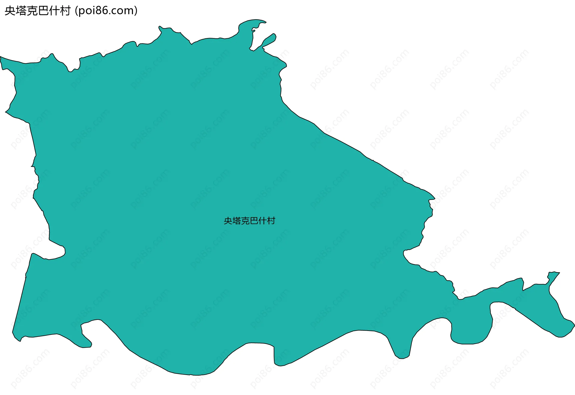 央塔克巴什村边界地图