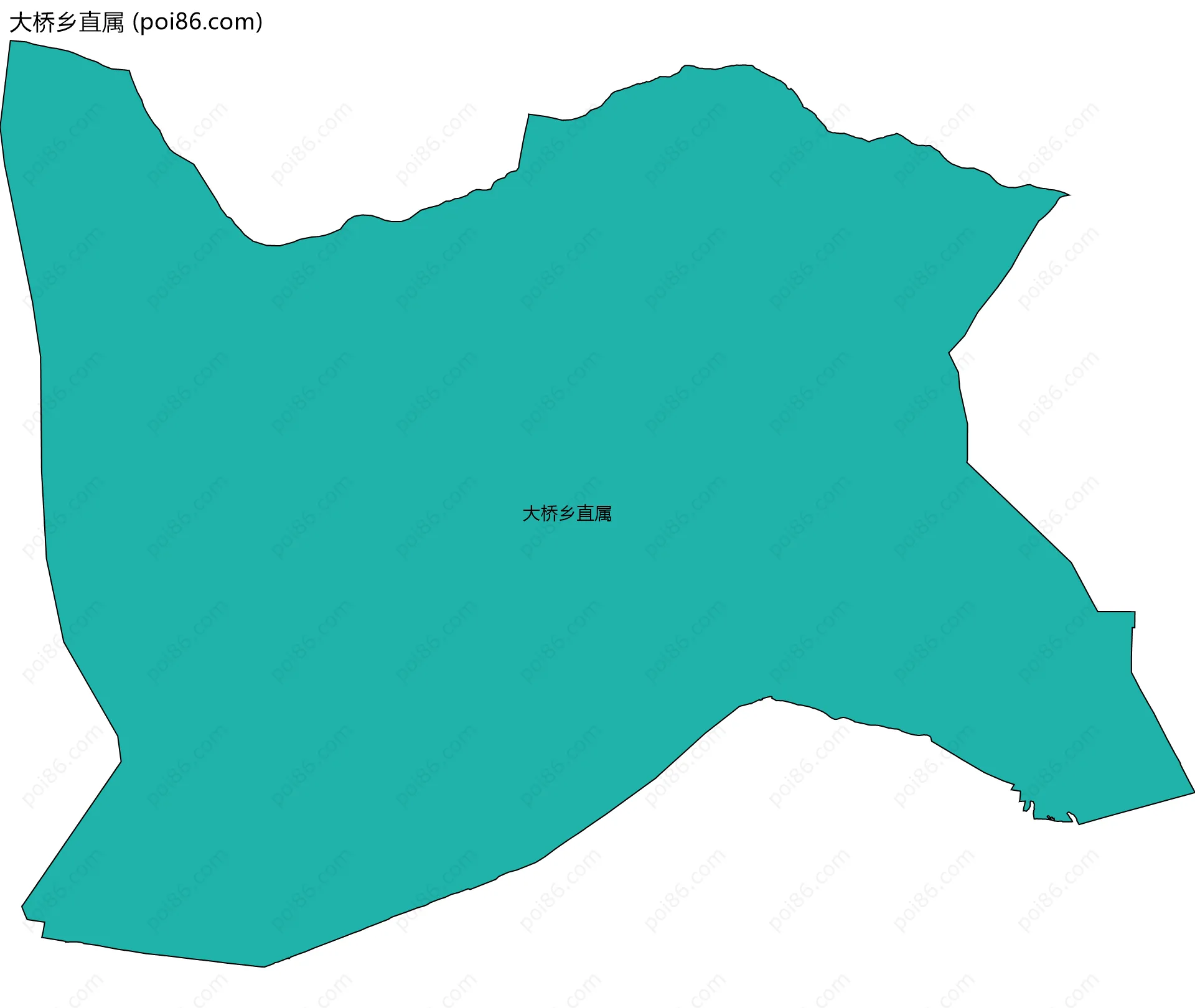 大桥乡直属边界地图