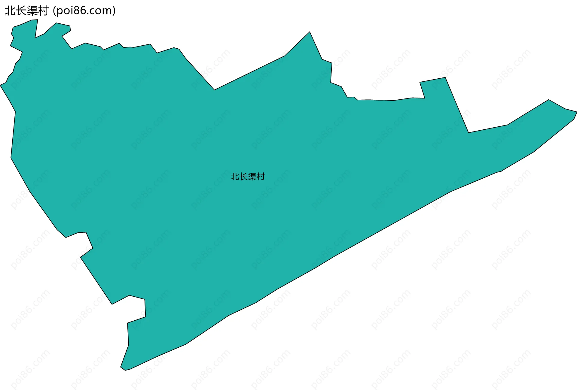 北长渠村边界地图