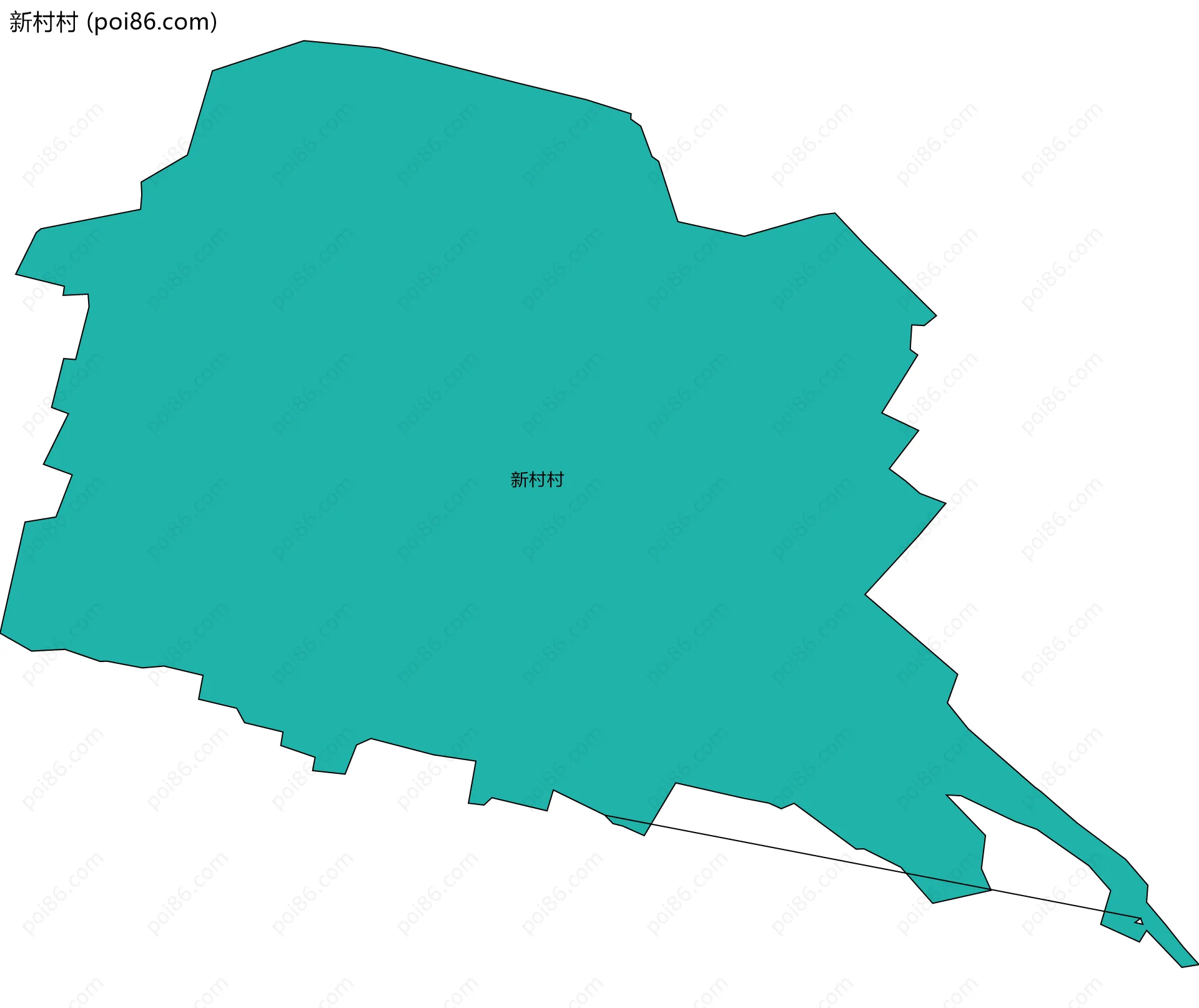 新村村边界地图