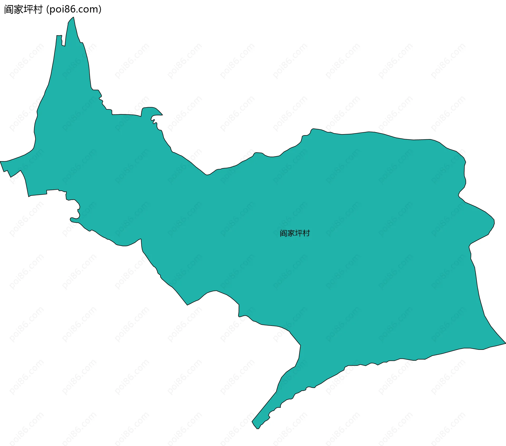 阎家坪村边界地图