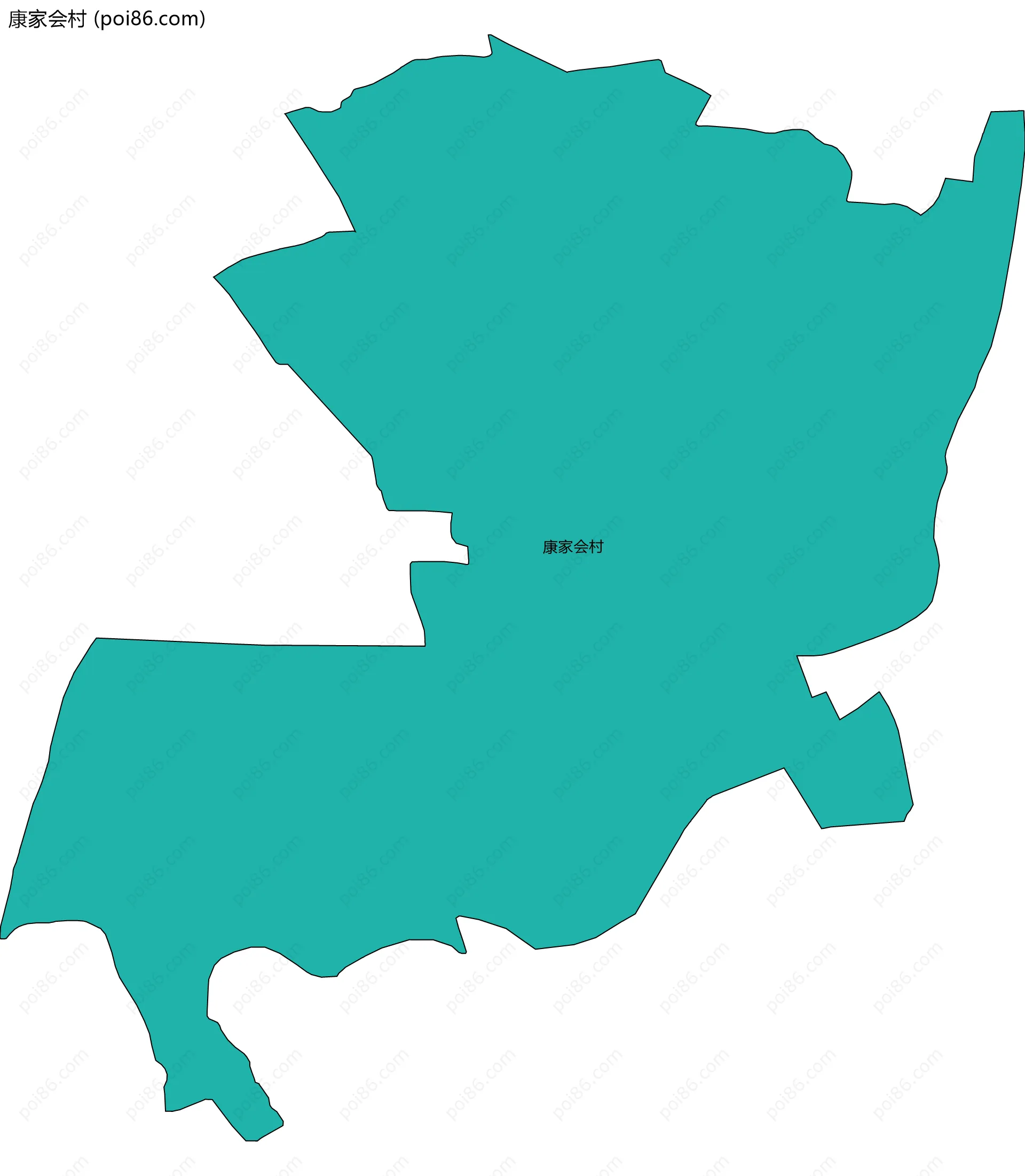 康家会村边界地图
