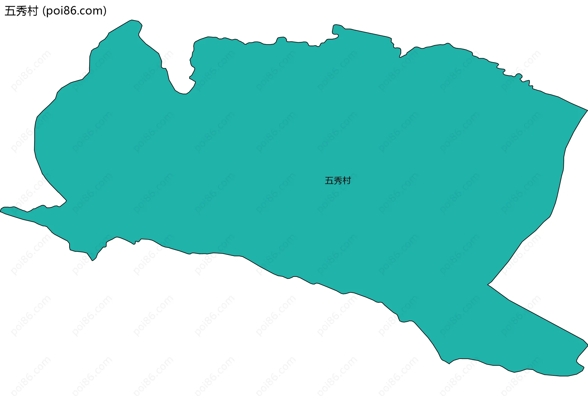 五秀村边界地图