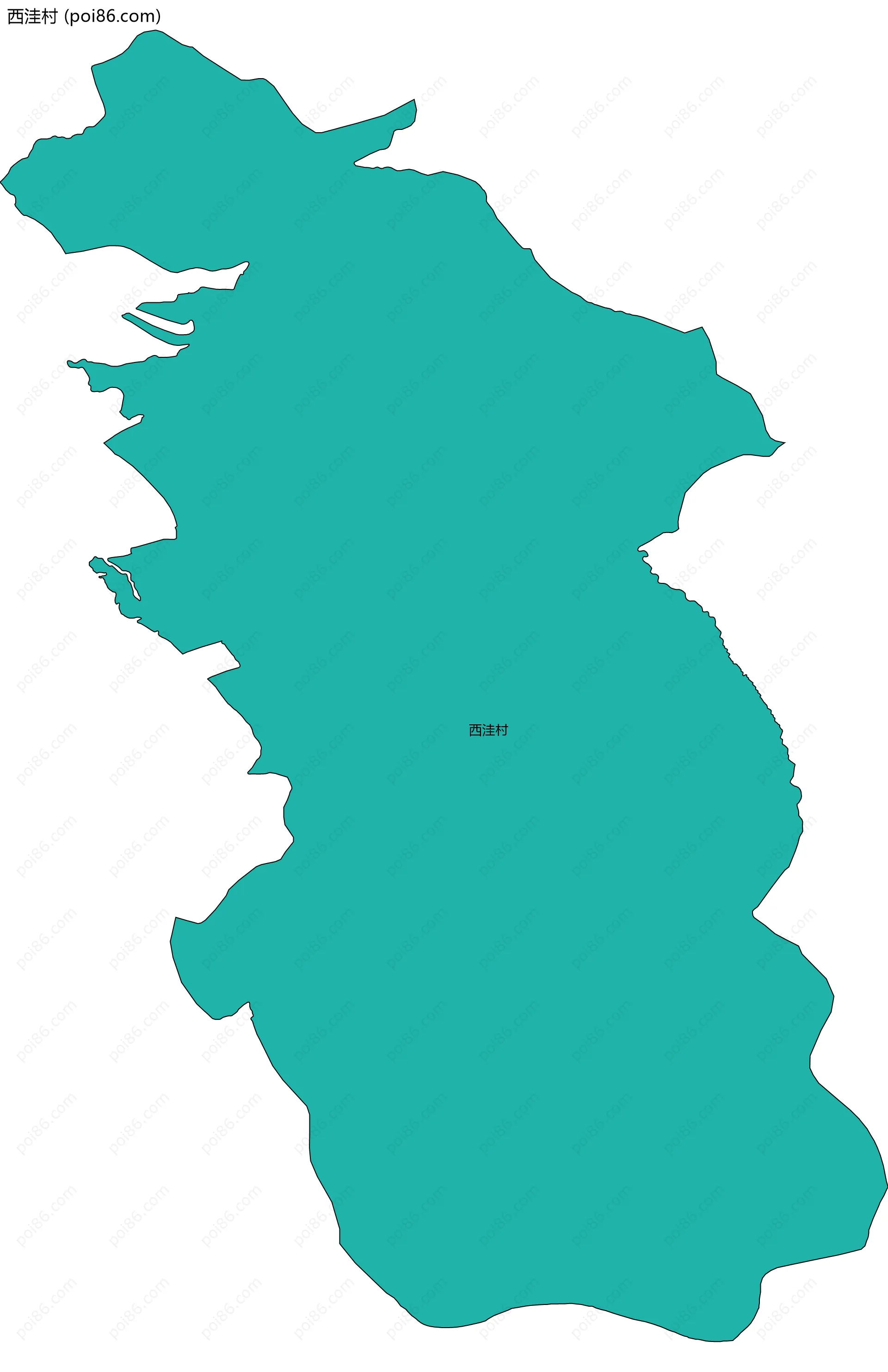 西洼村边界地图