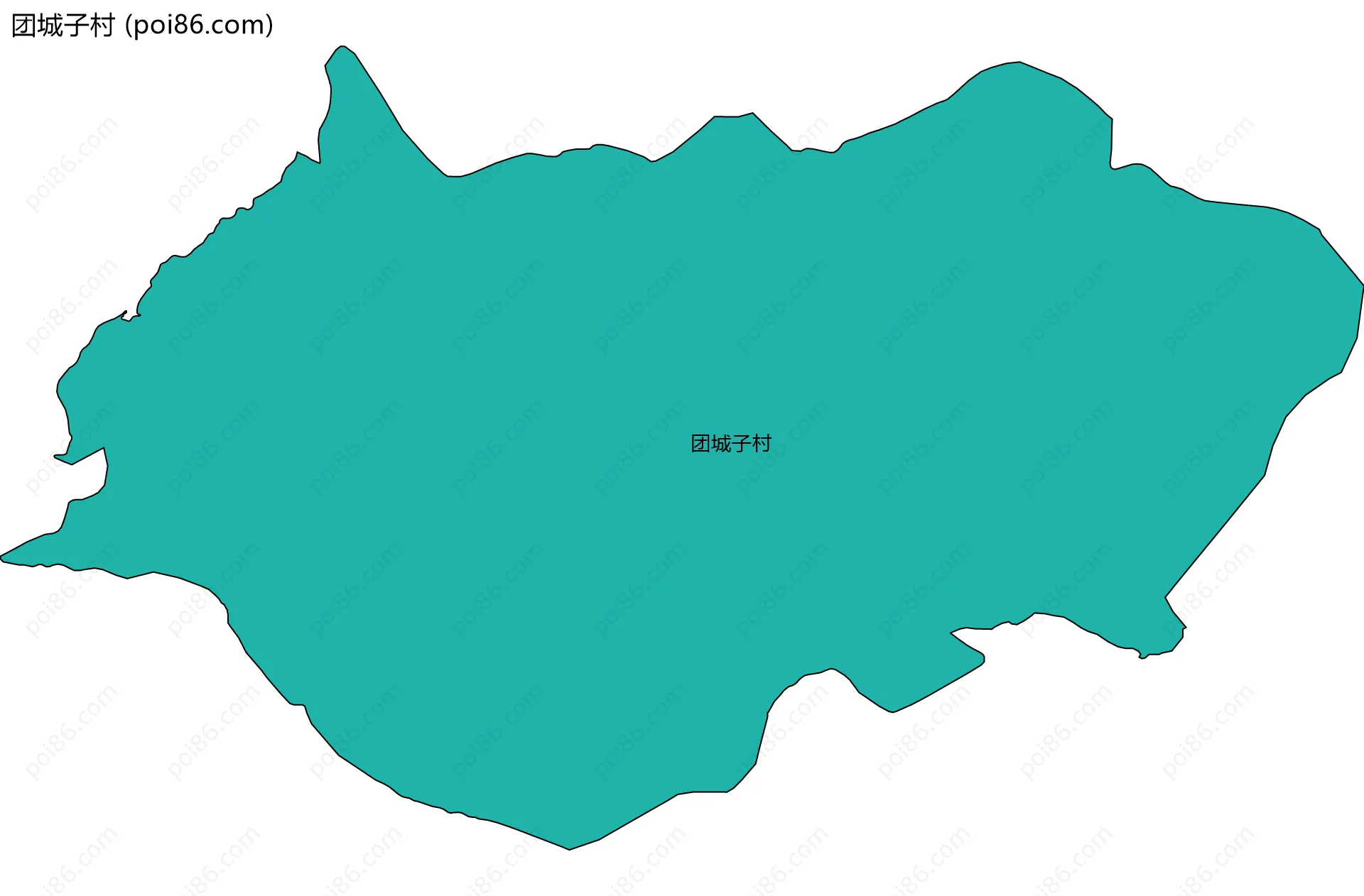 团城子村边界地图