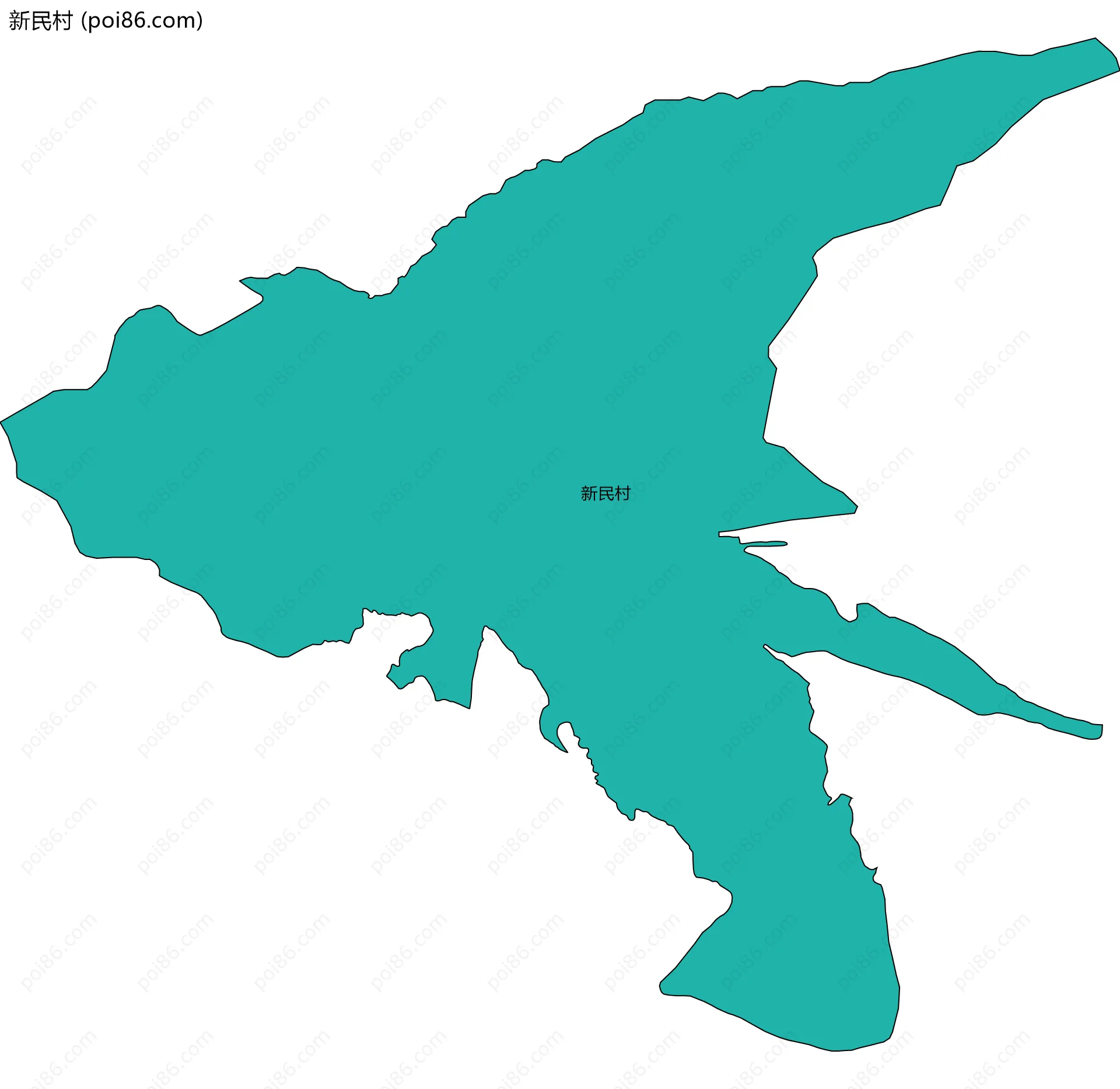 新民村边界地图
