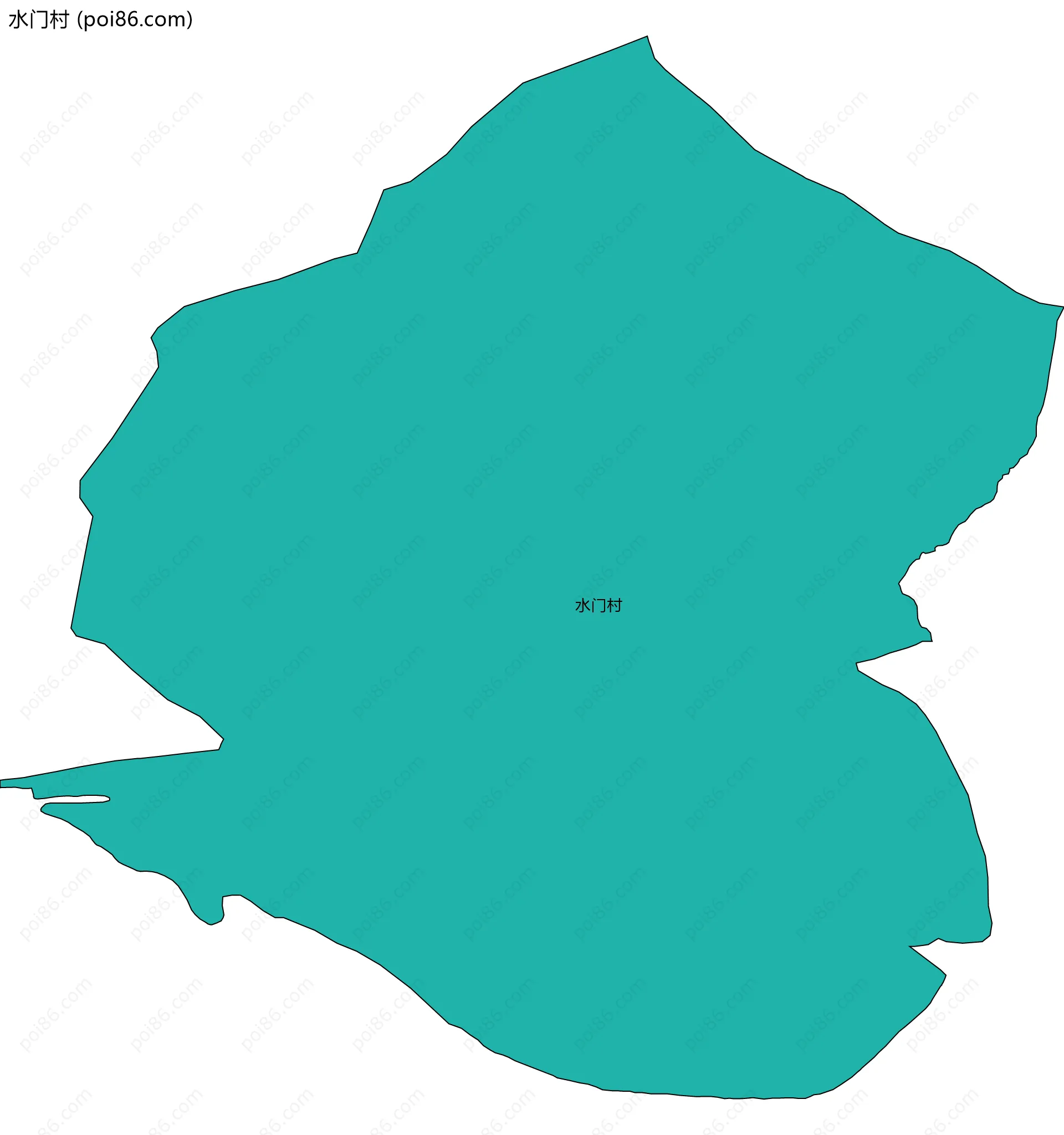 水门村边界地图