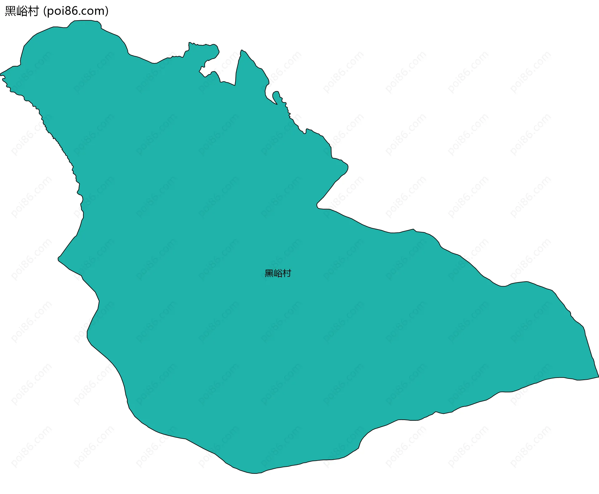黑峪村边界地图