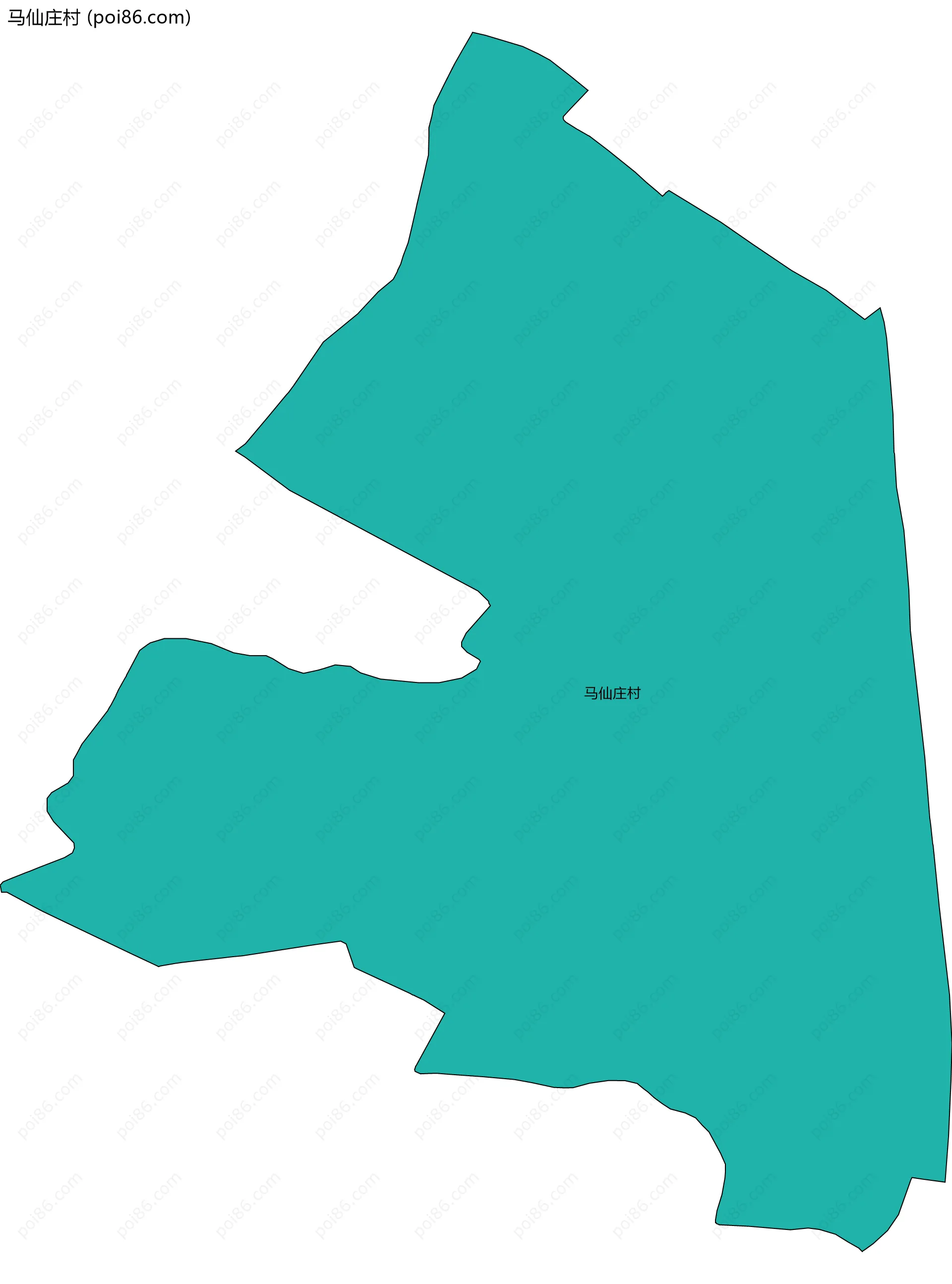 马仙庄村边界地图