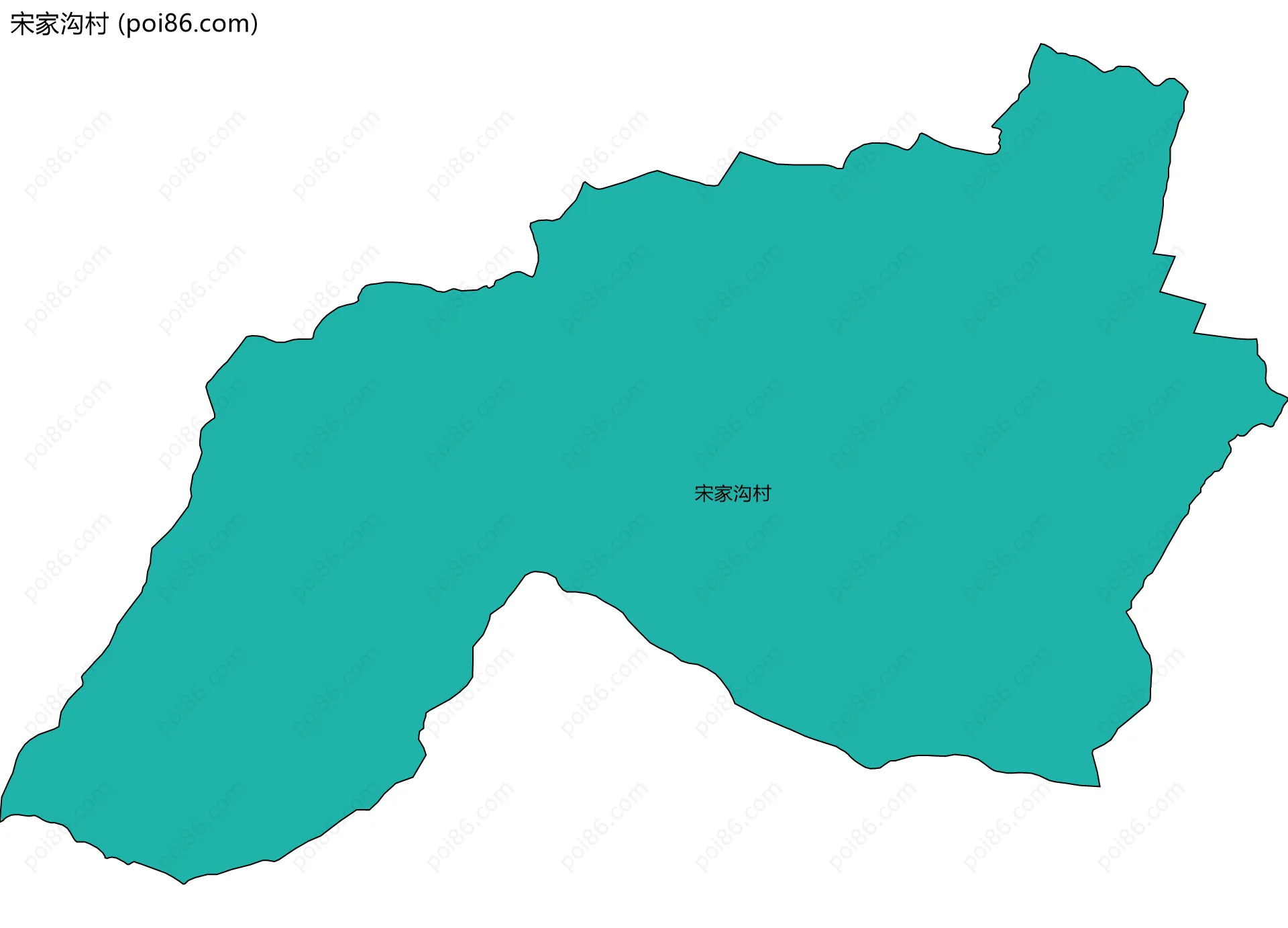 宋家沟村边界地图