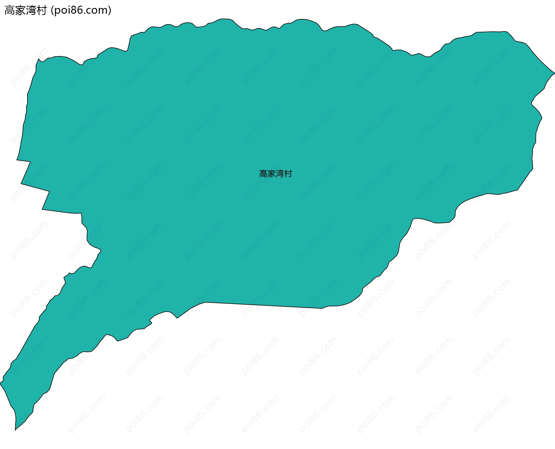 高家湾村边界地图
