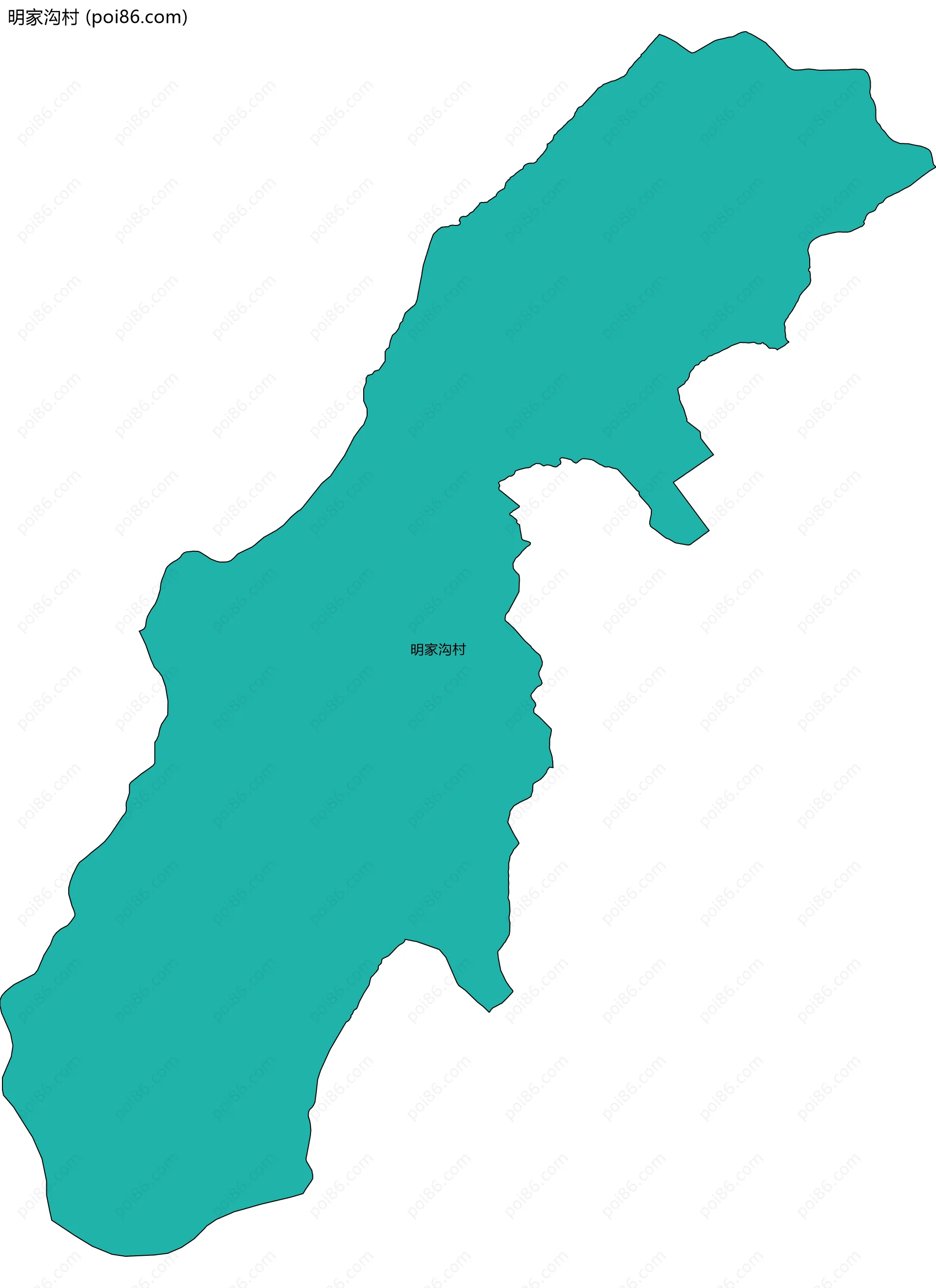 明家沟村边界地图