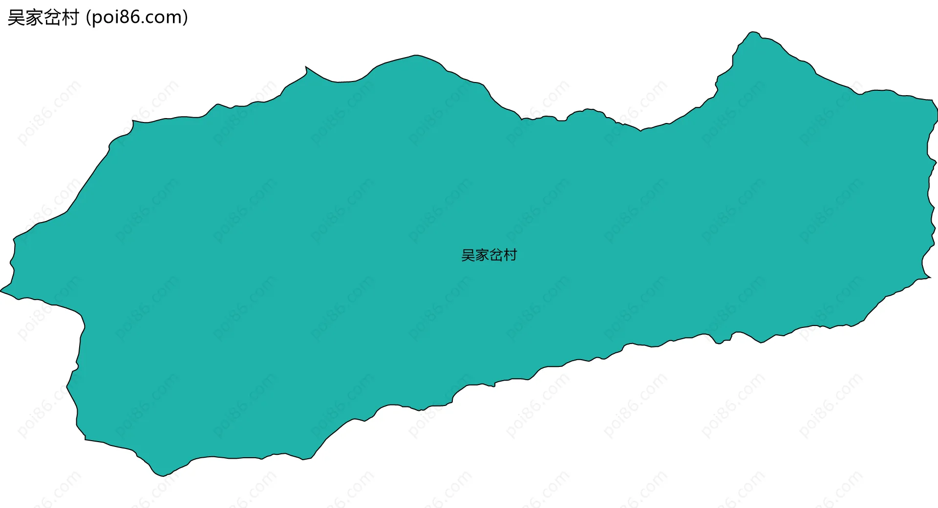 吴家岔村边界地图