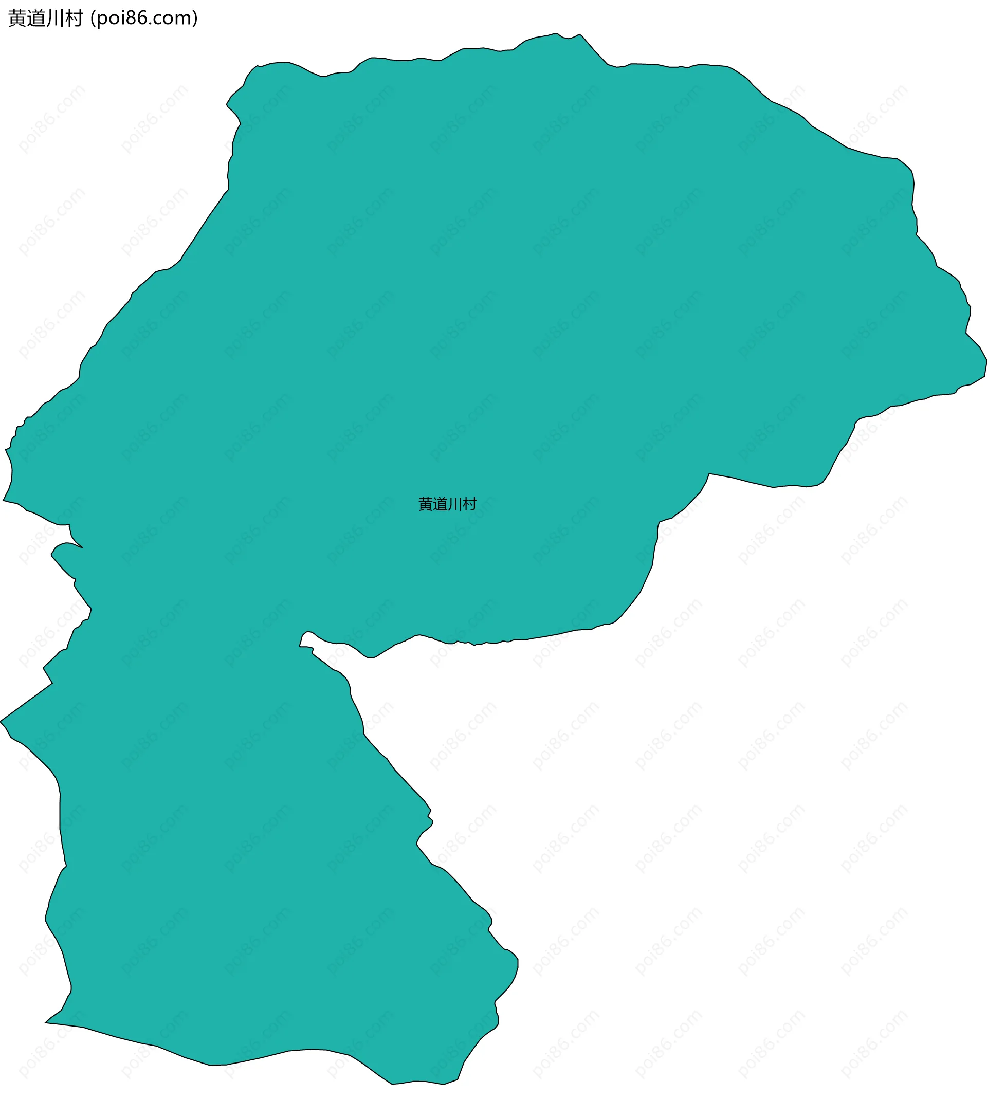 黄道川村边界地图