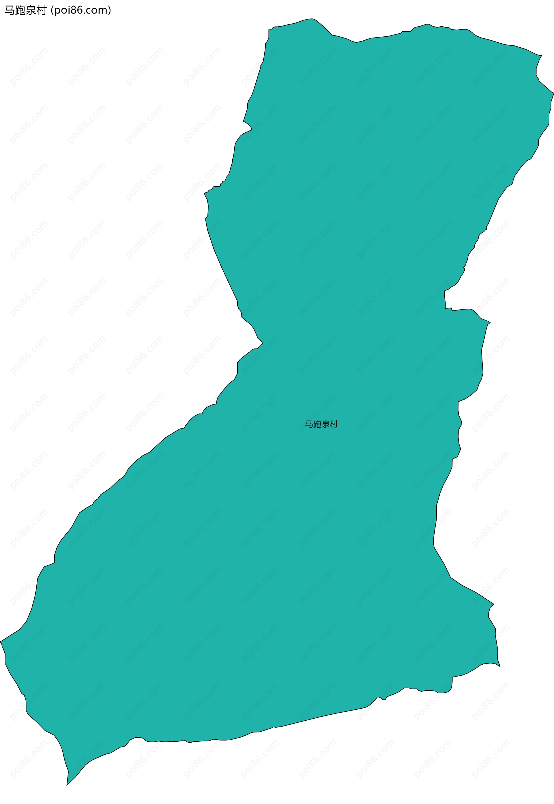 马跑泉村边界地图