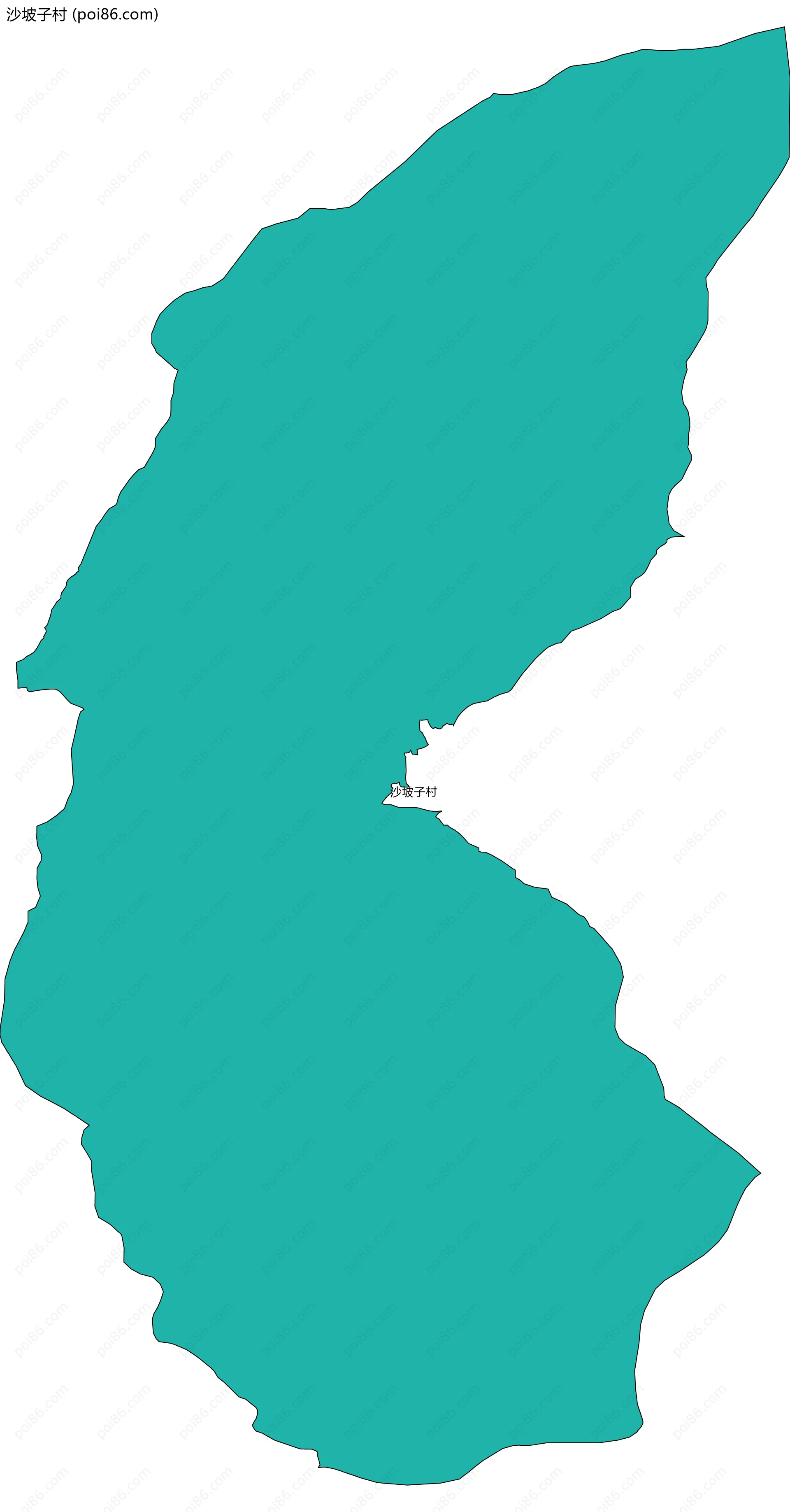 沙坡子村边界地图