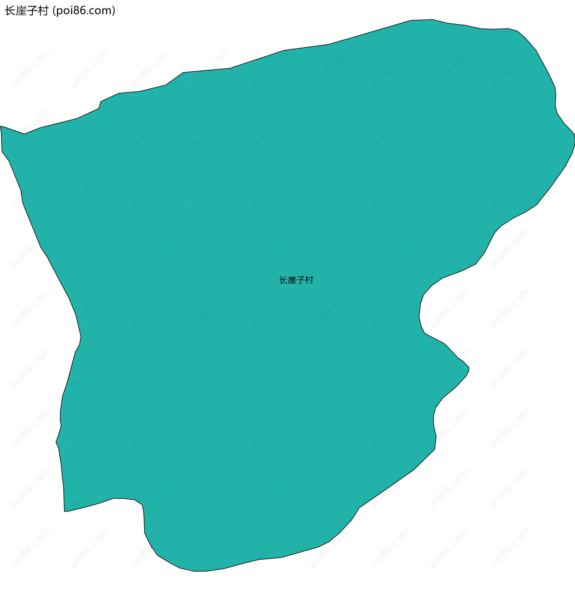 长崖子村边界地图