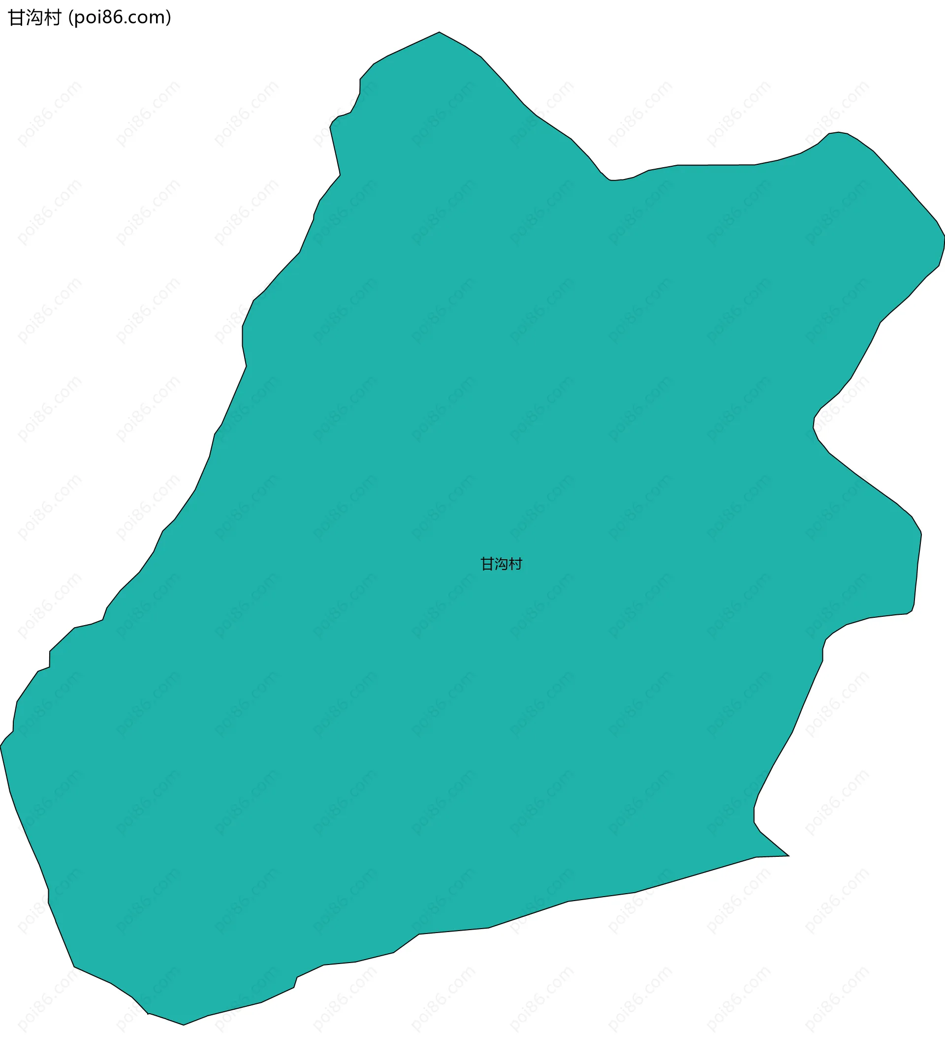 甘沟村边界地图