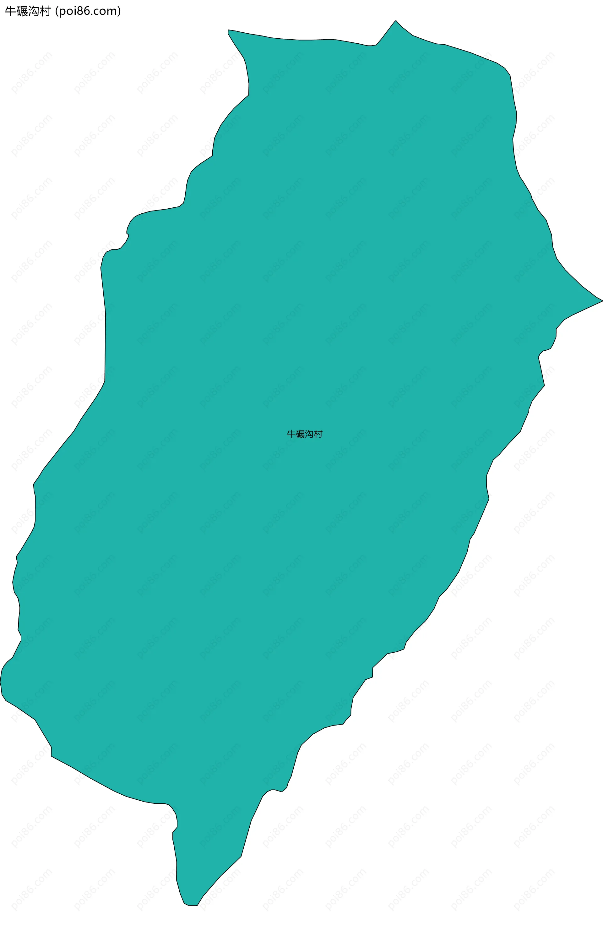 牛碾沟村边界地图