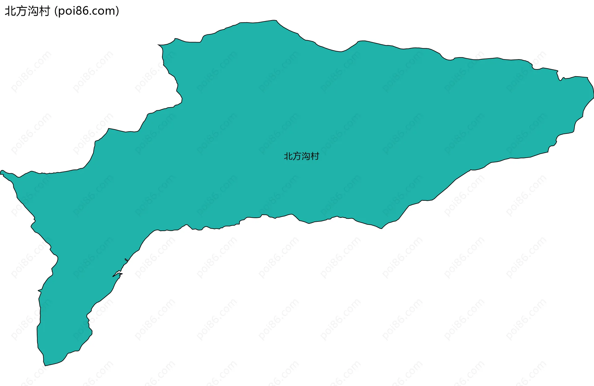 北方沟村边界地图